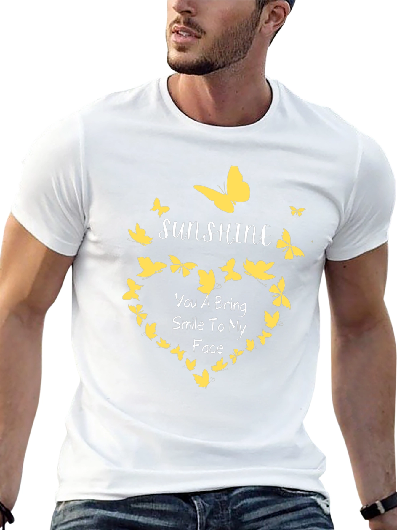 Sunshine Butterfly Graphic T-Shirt