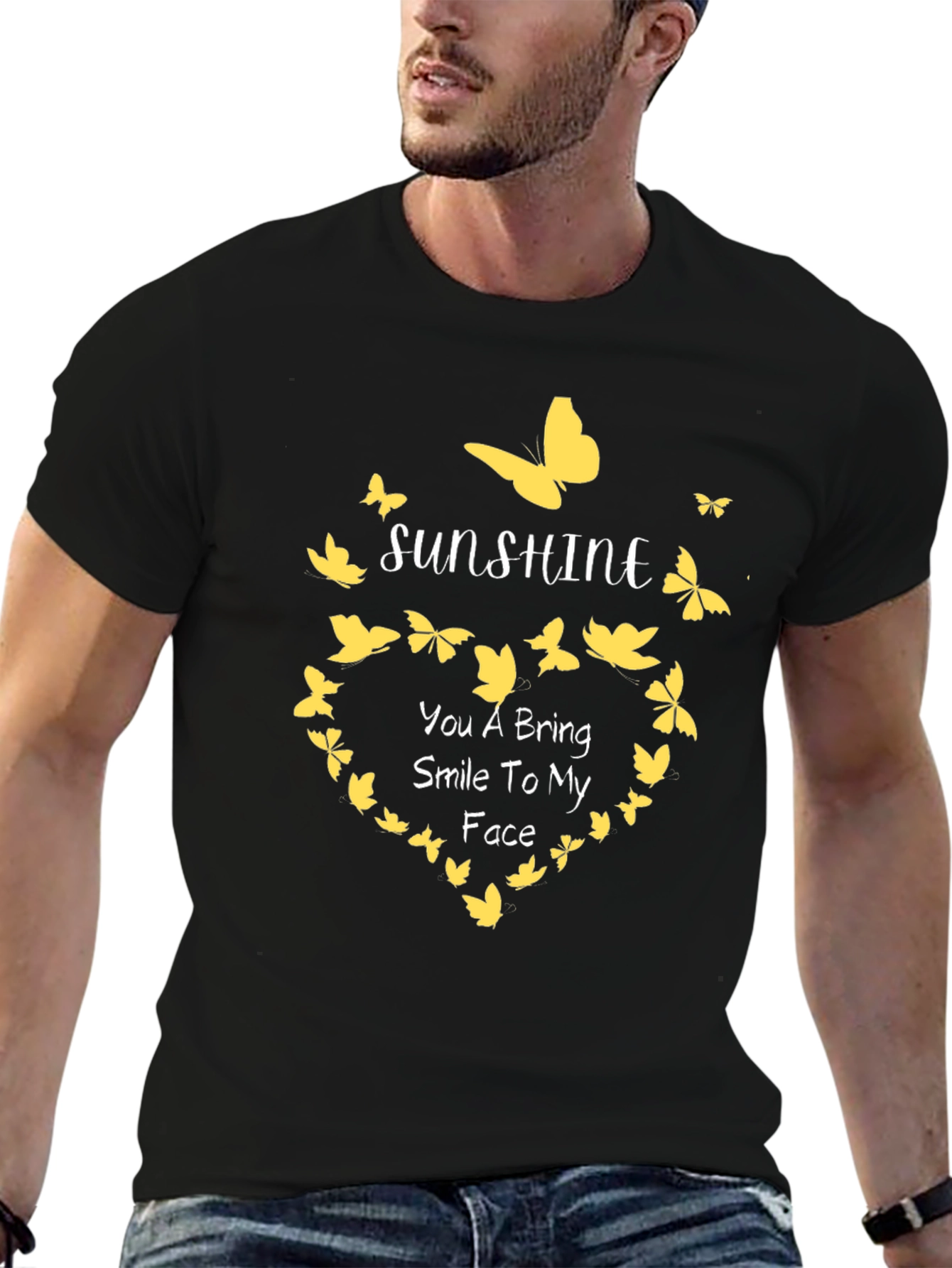 Sunshine Butterfly Graphic T-Shirt