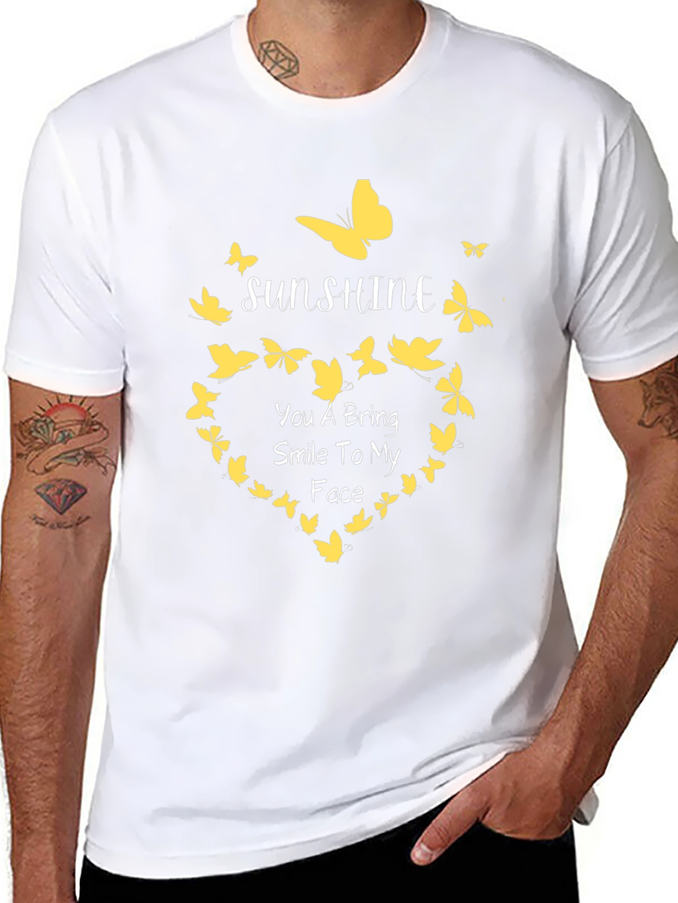 Sunshine Butterfly Graphic T-Shirt
