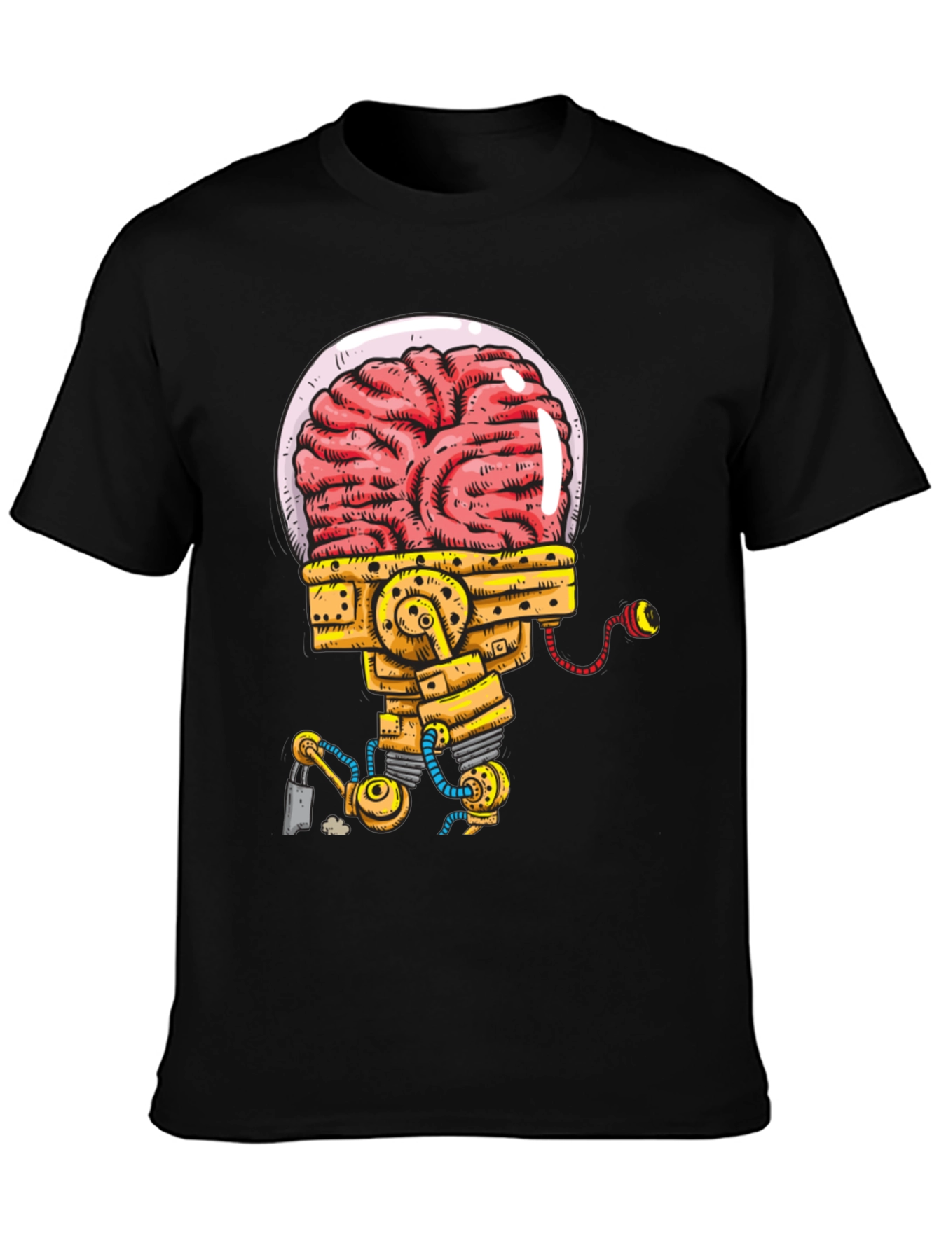Mechanical Brain T-Shirt - Unique Graphic Tee