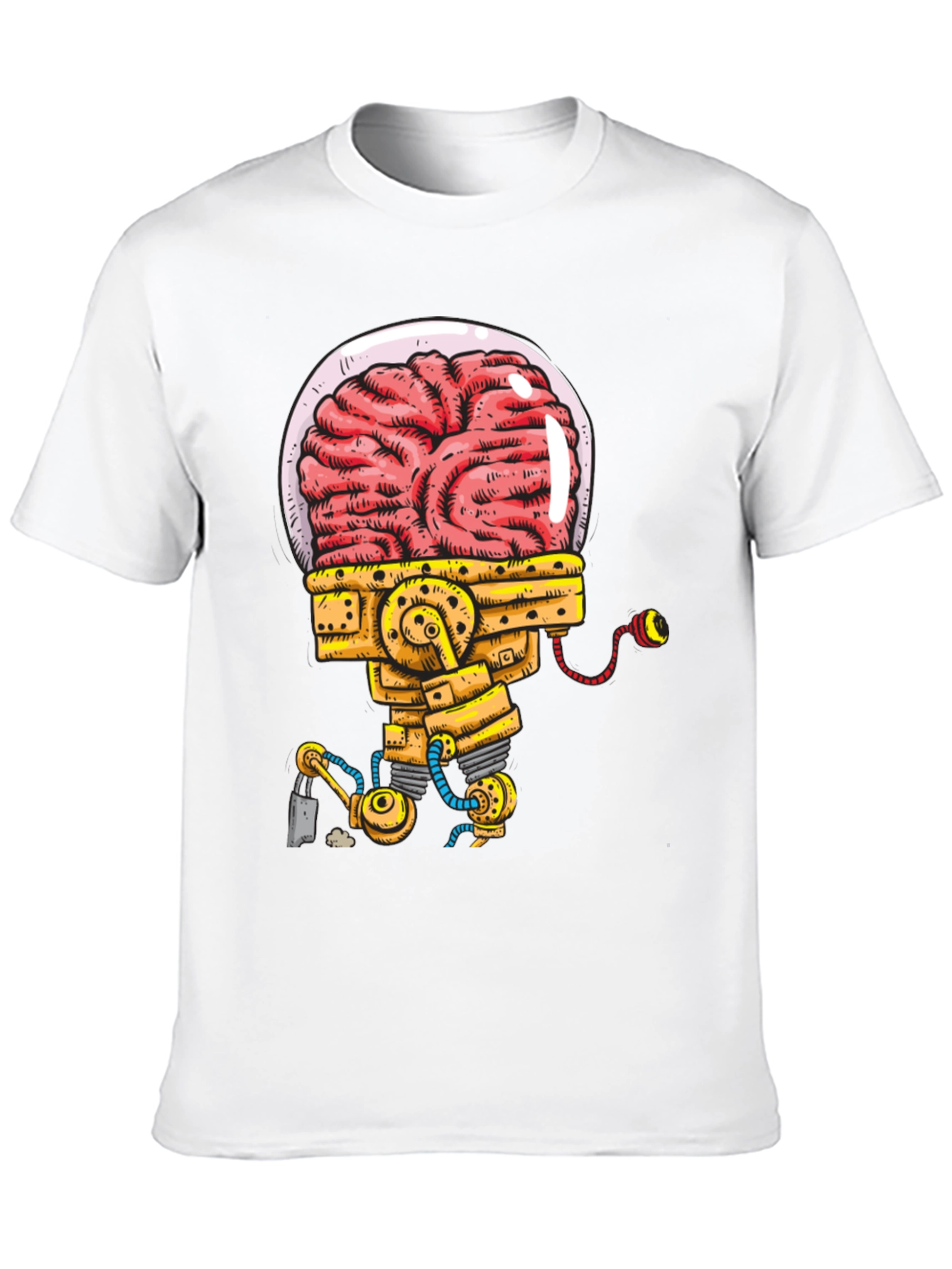 Mechanical Brain T-Shirt - Unique Graphic Tee