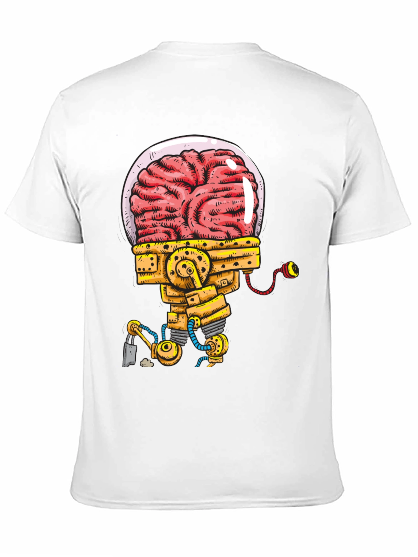 Mechanical Brain T-Shirt - Unique Graphic Tee