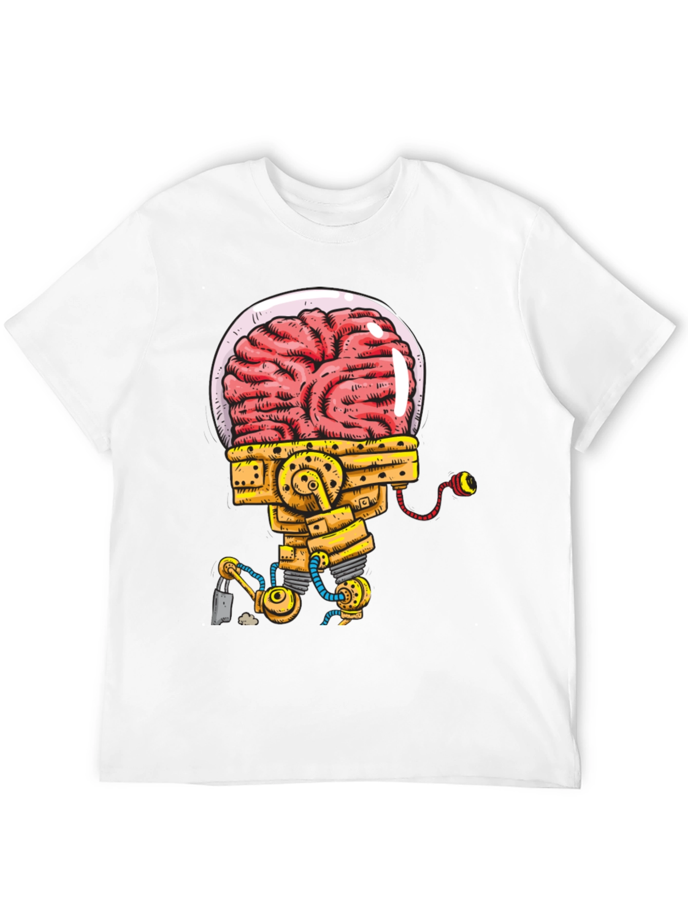 Mechanical Brain T-Shirt - Unique Graphic Tee