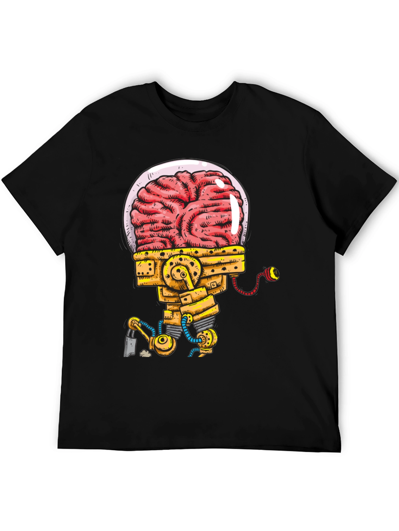 Mechanical Brain T-Shirt - Unique Graphic Tee
