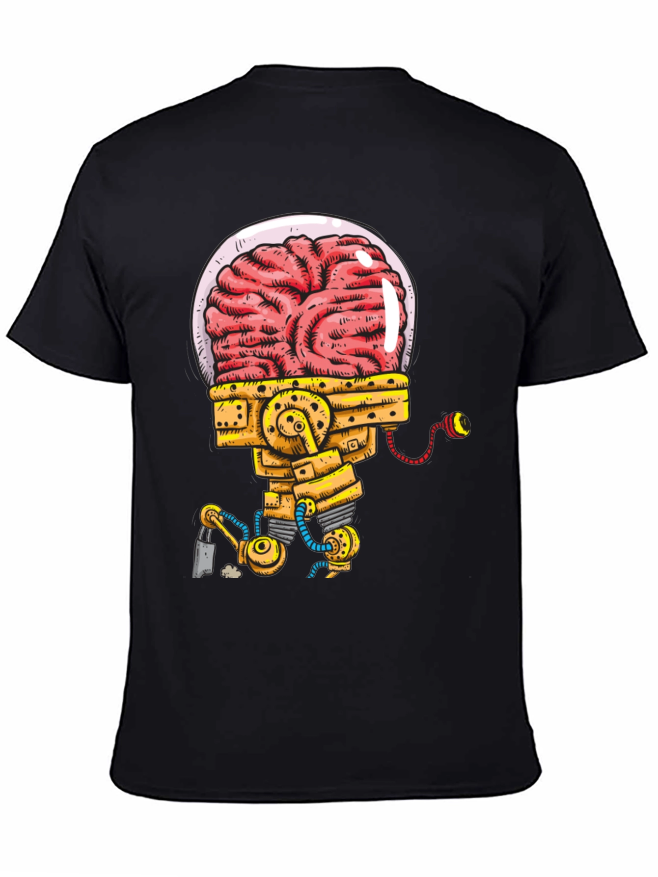 Mechanical Brain T-Shirt - Unique Graphic Tee