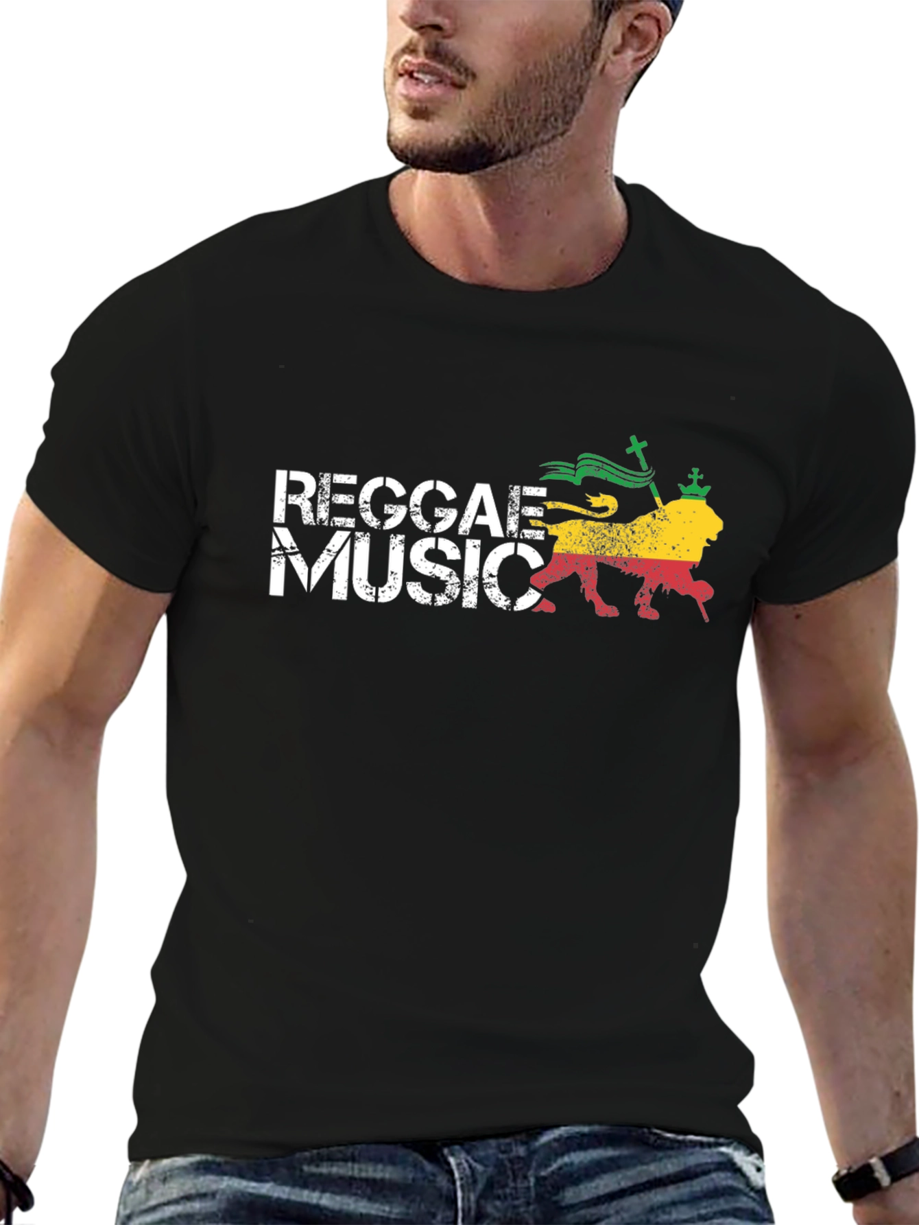 Reggae Music Lion Graphic T-Shirt