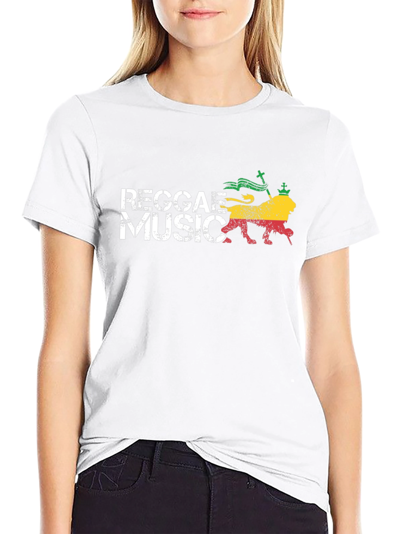 Reggae Music Lion Graphic T-Shirt