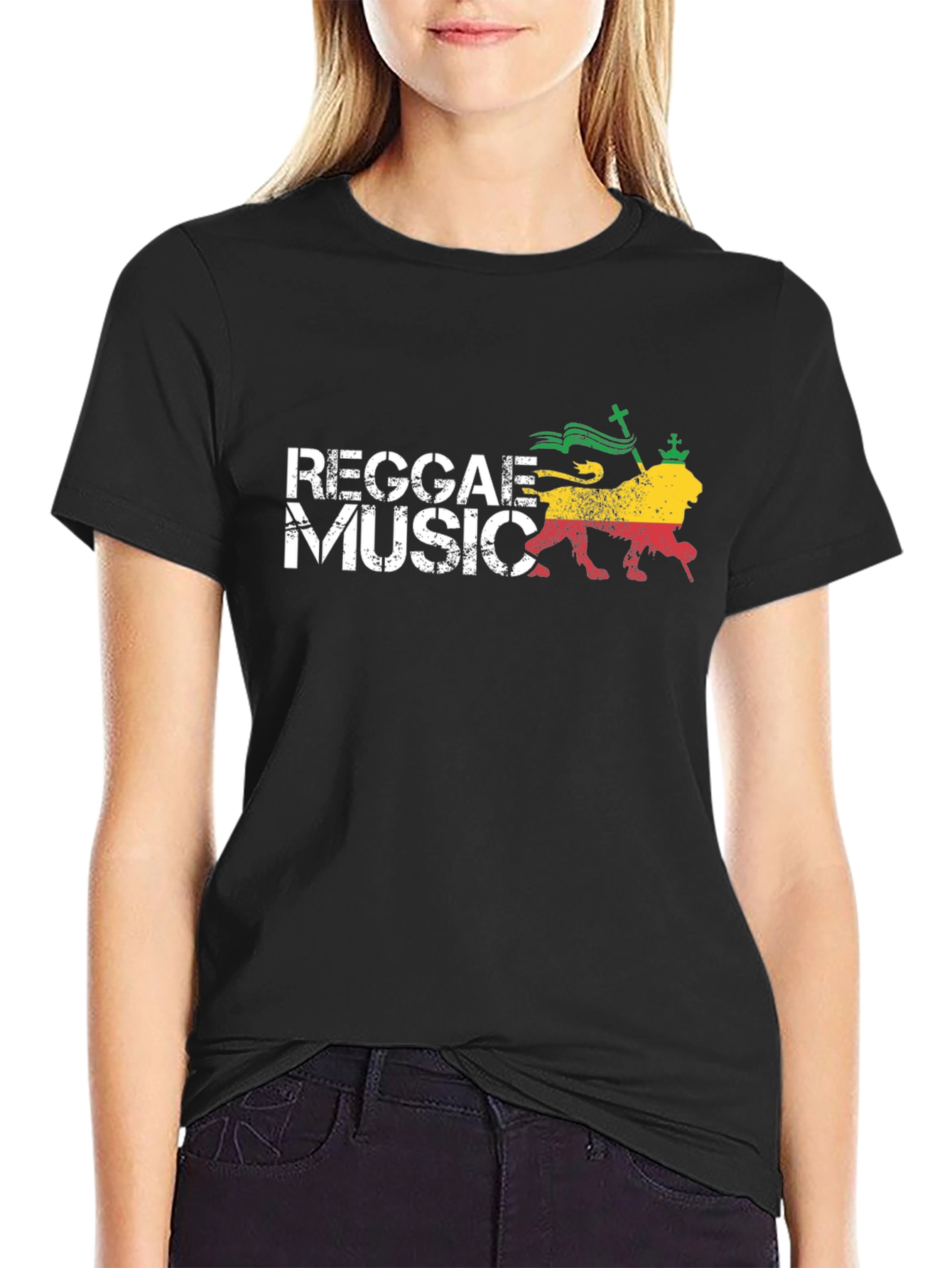 Reggae Music Lion Graphic T-Shirt
