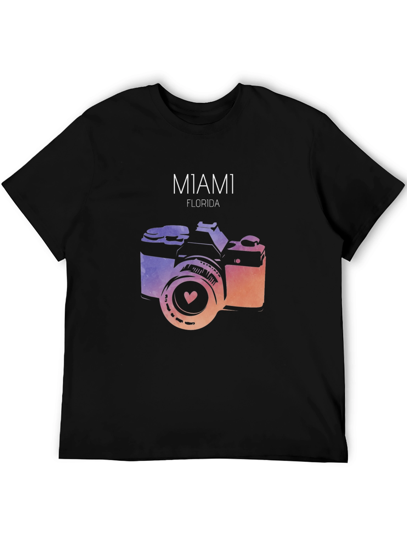 Miami Florida Camera Graphic T-Shirt