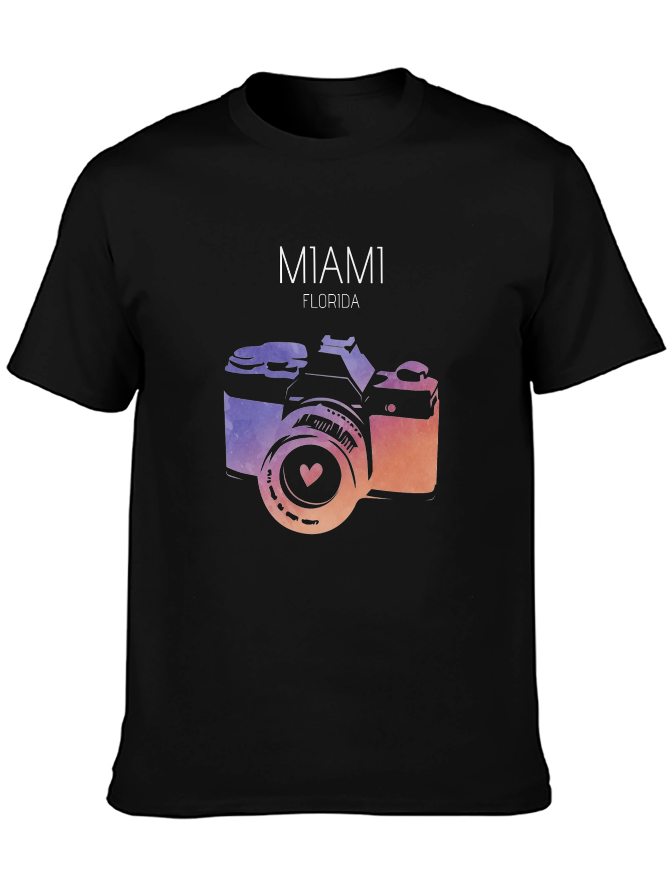 Miami Florida Camera Graphic T-Shirt