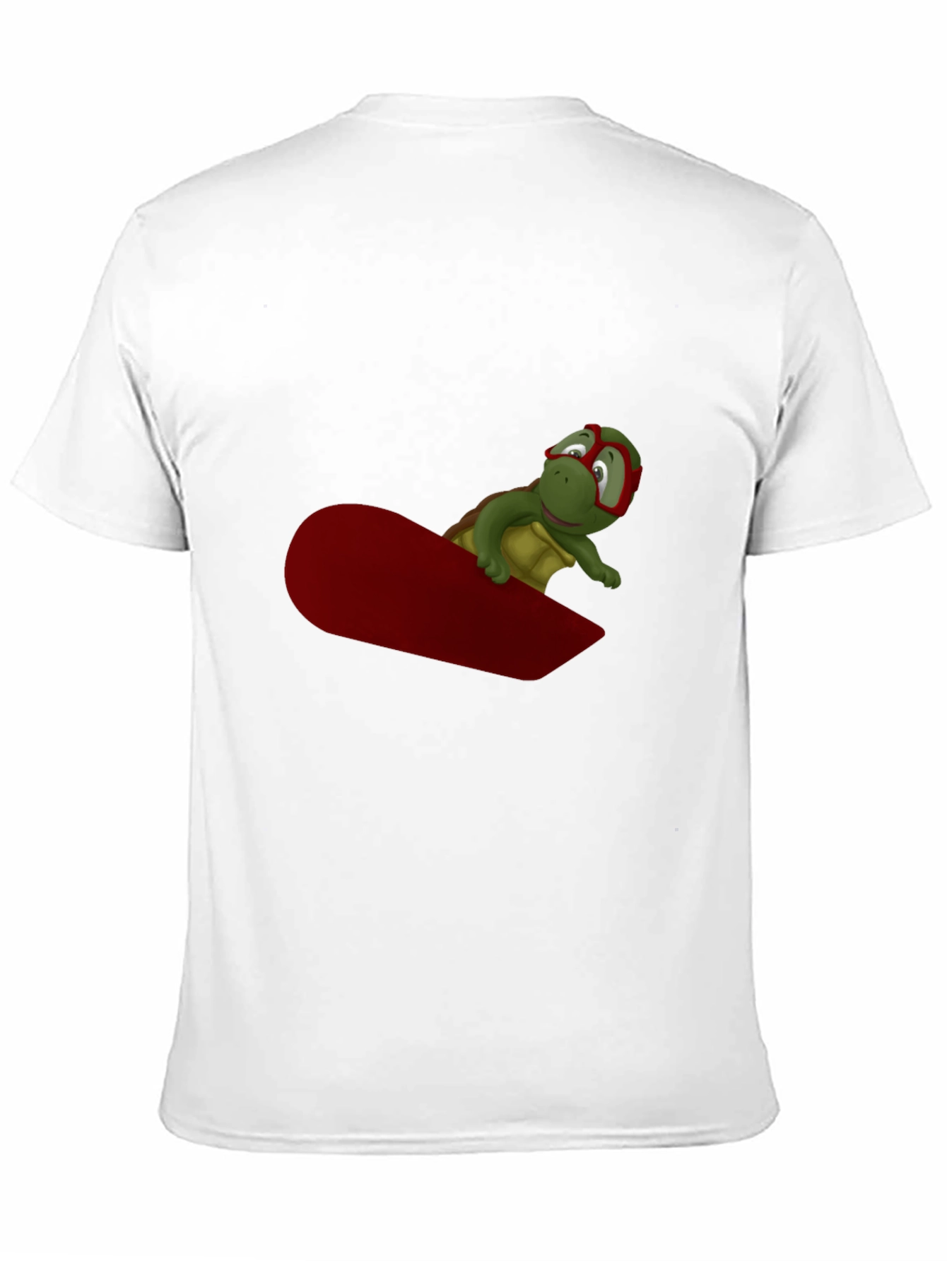 Turtle Snowboarder Black T-Shirt