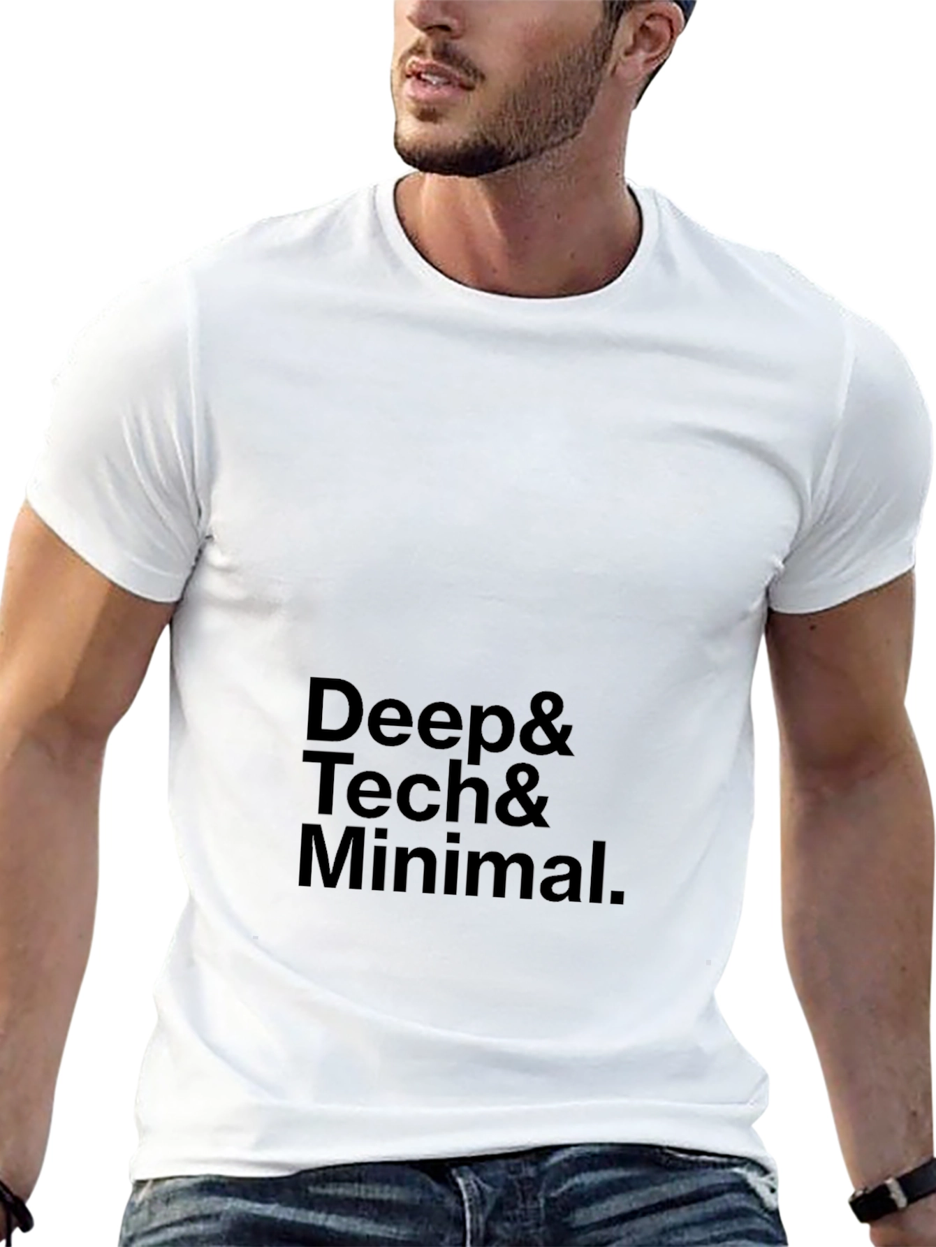 Deep Tech Minimalist Black T-Shirt