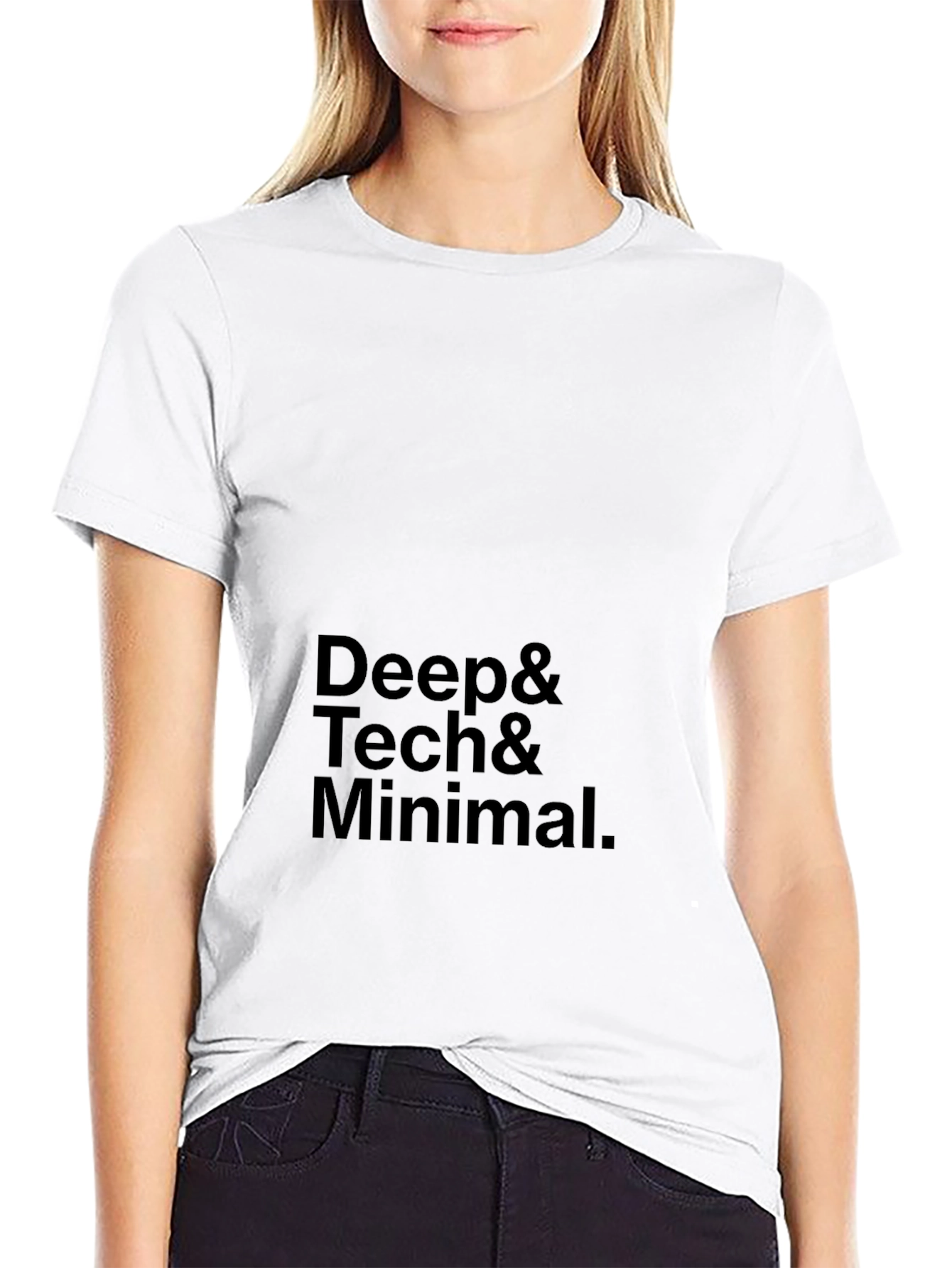 Deep Tech Minimalist Black T-Shirt
