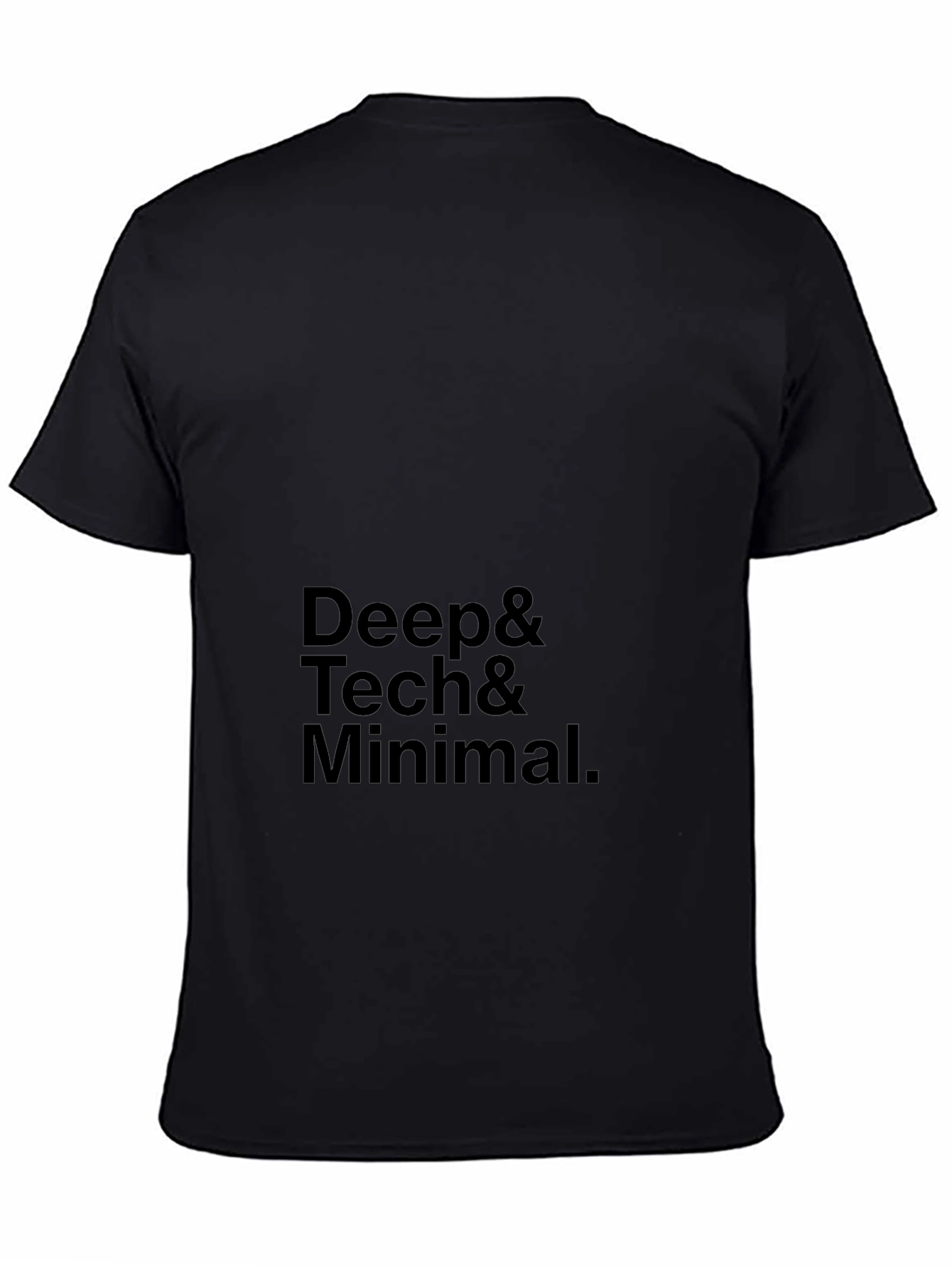 Deep Tech Minimalist Black T-Shirt