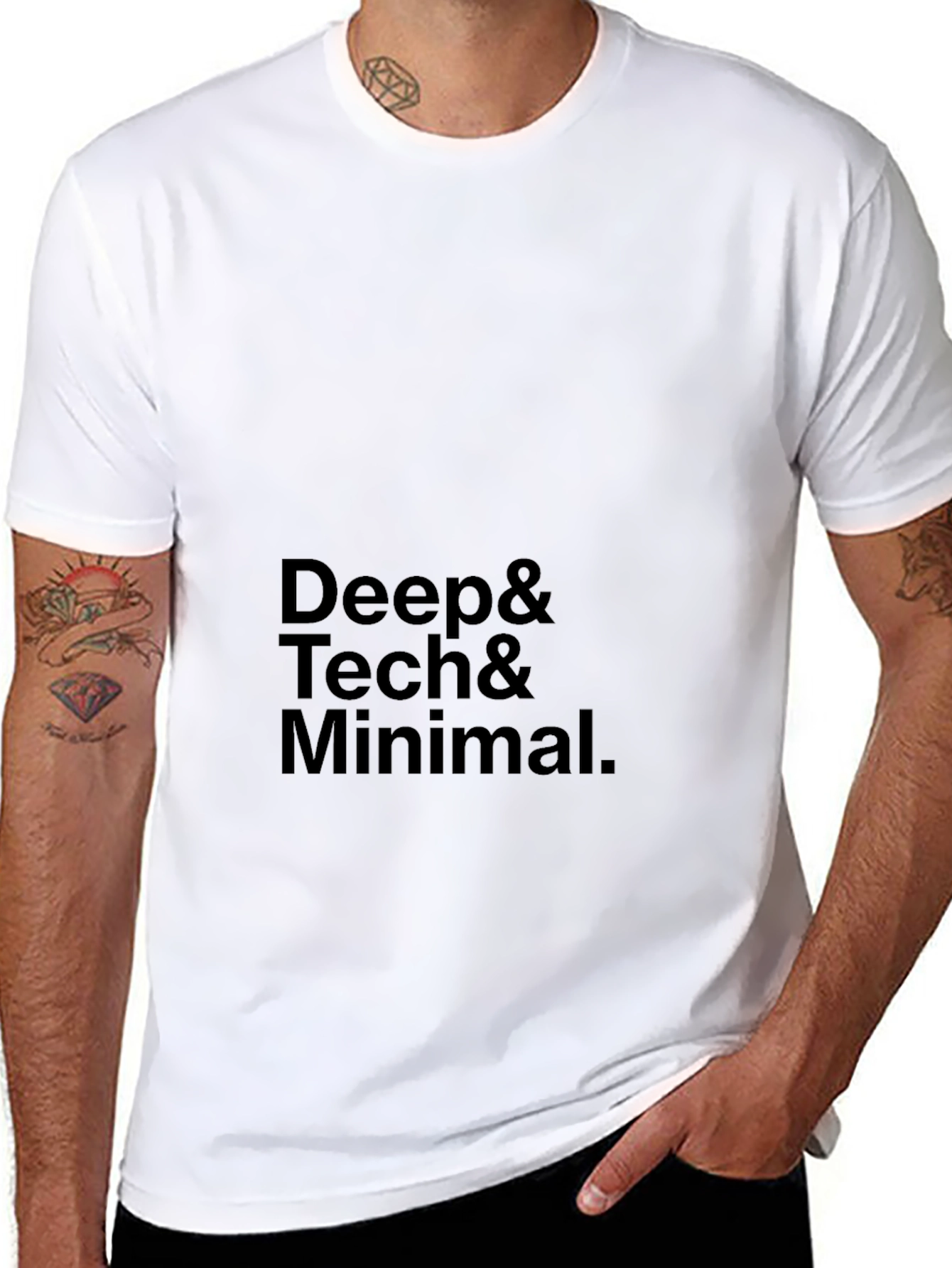 Deep Tech Minimalist Black T-Shirt