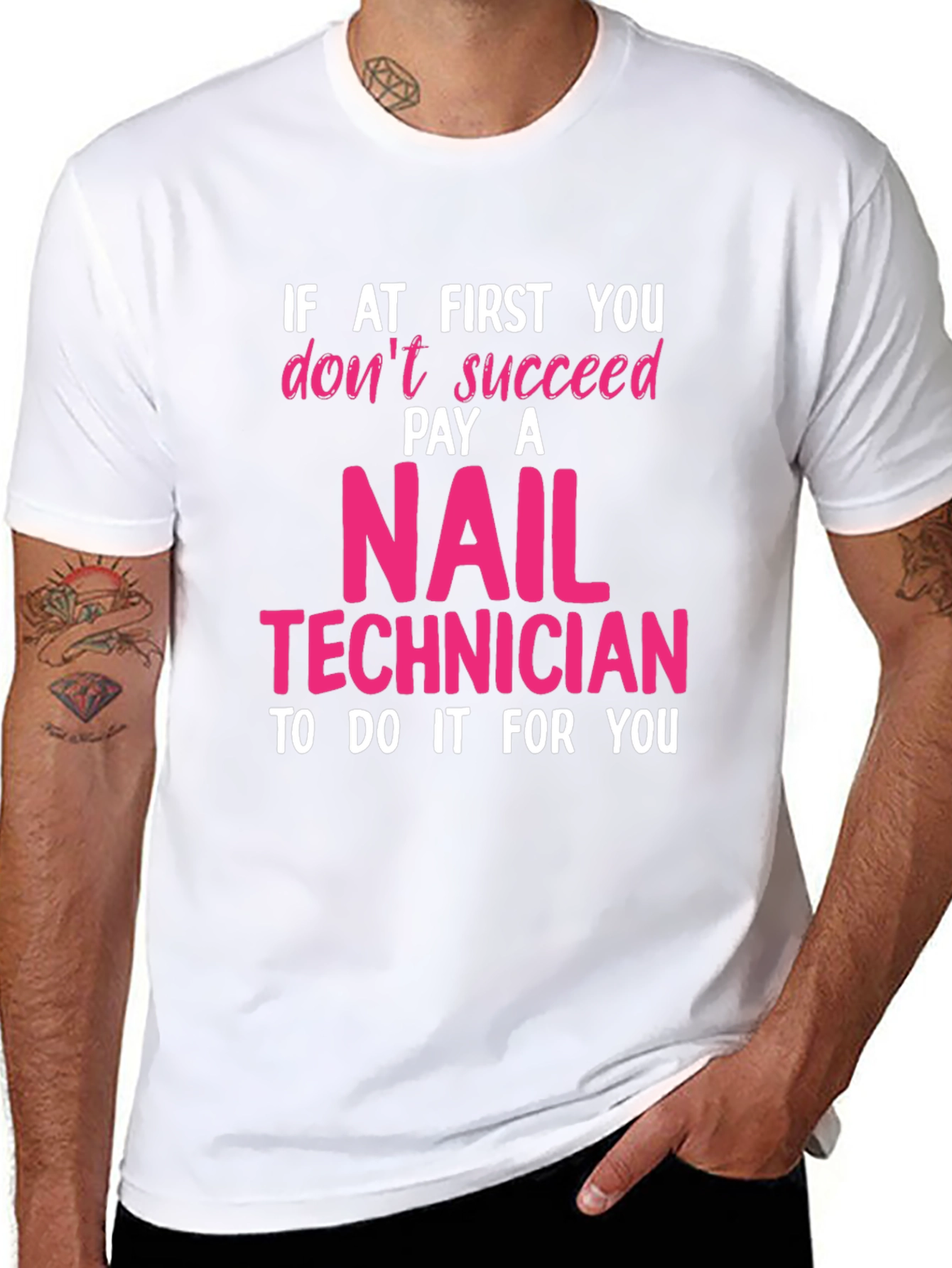 Nail Technician Funny Graphic T-Shirt