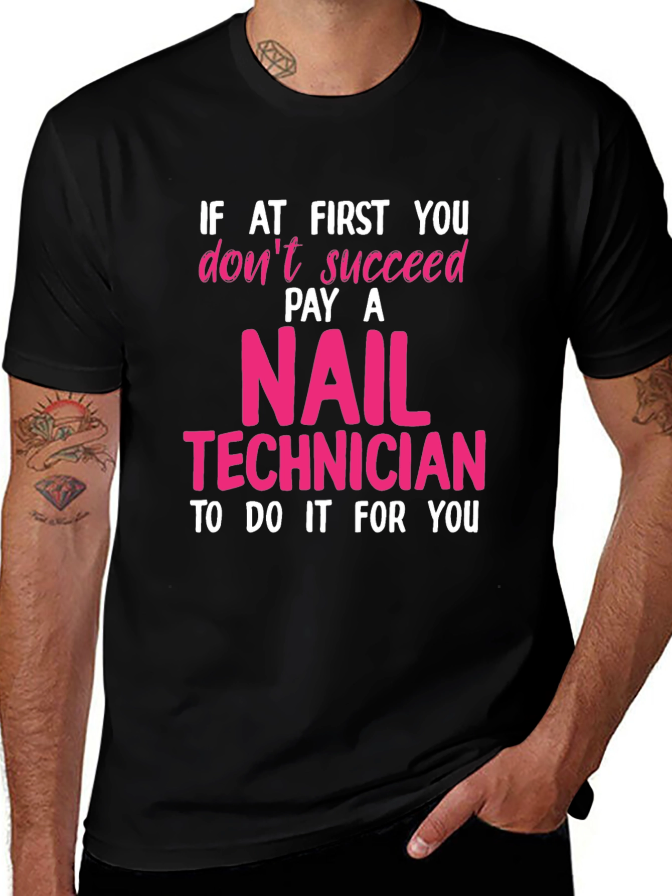 Nail Technician Funny Graphic T-Shirt