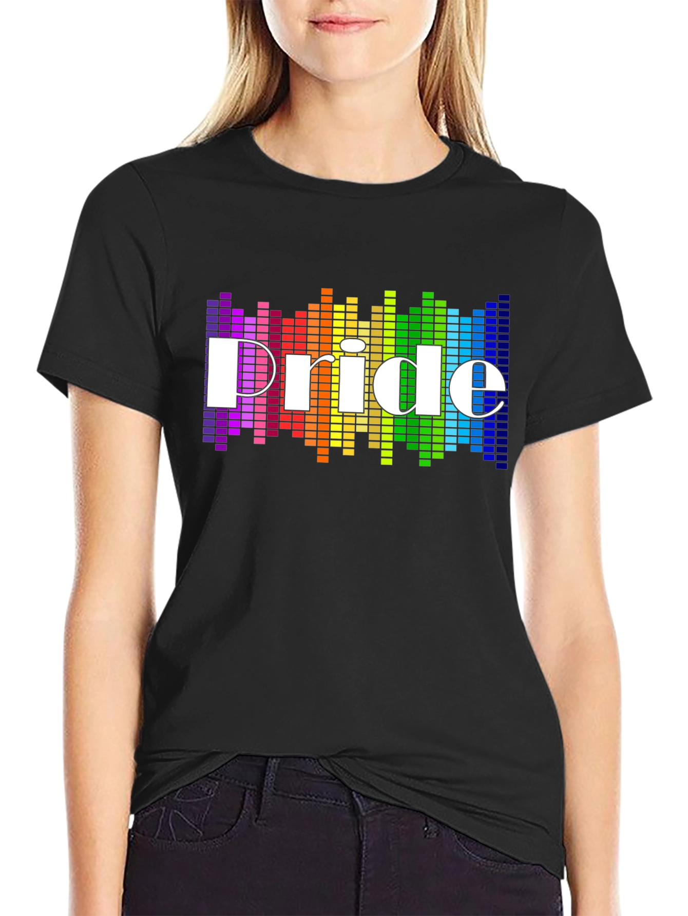 Pride LGBTQ+ Rainbow T-Shirt - Black
