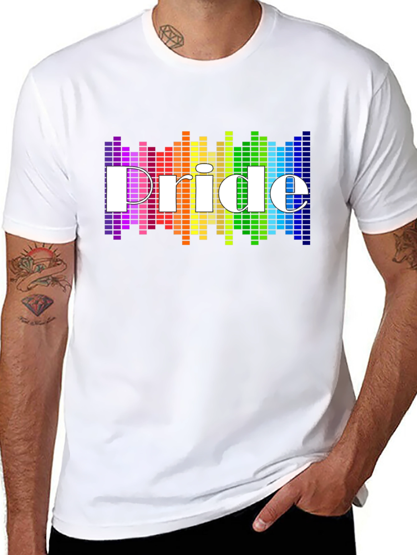 Pride LGBTQ+ Rainbow T-Shirt - Black