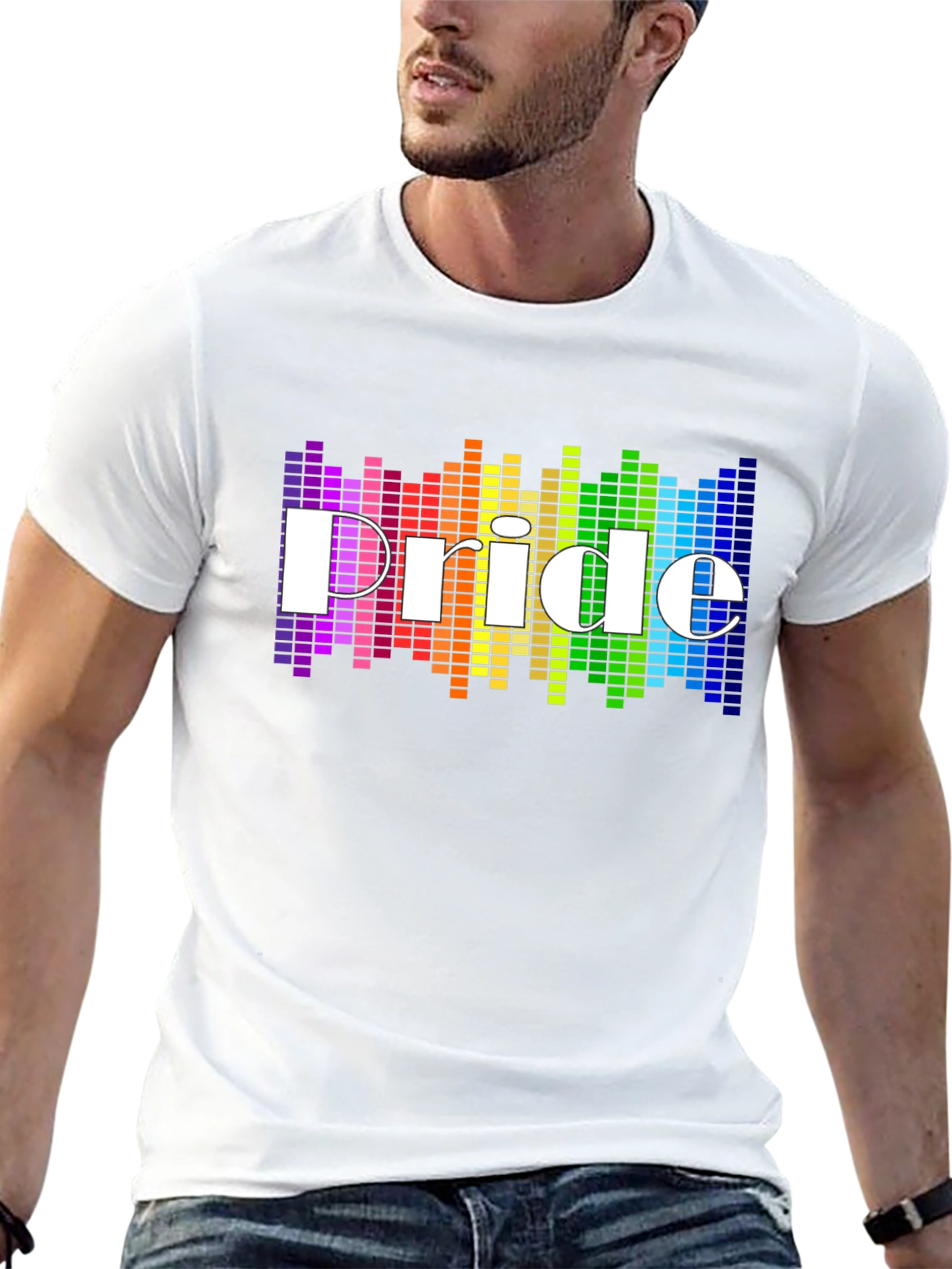 Pride LGBTQ+ Rainbow T-Shirt - Black