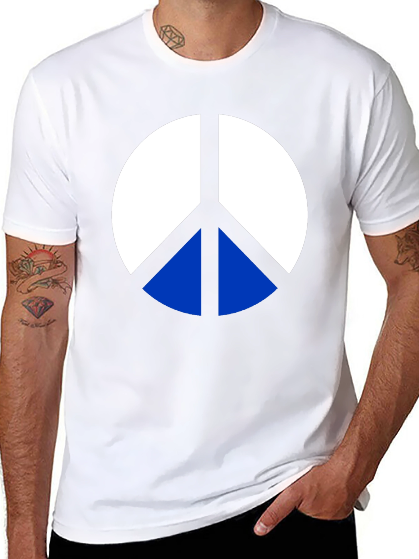 Peace Sign Graphic Tee - Classic Black T-Shirt