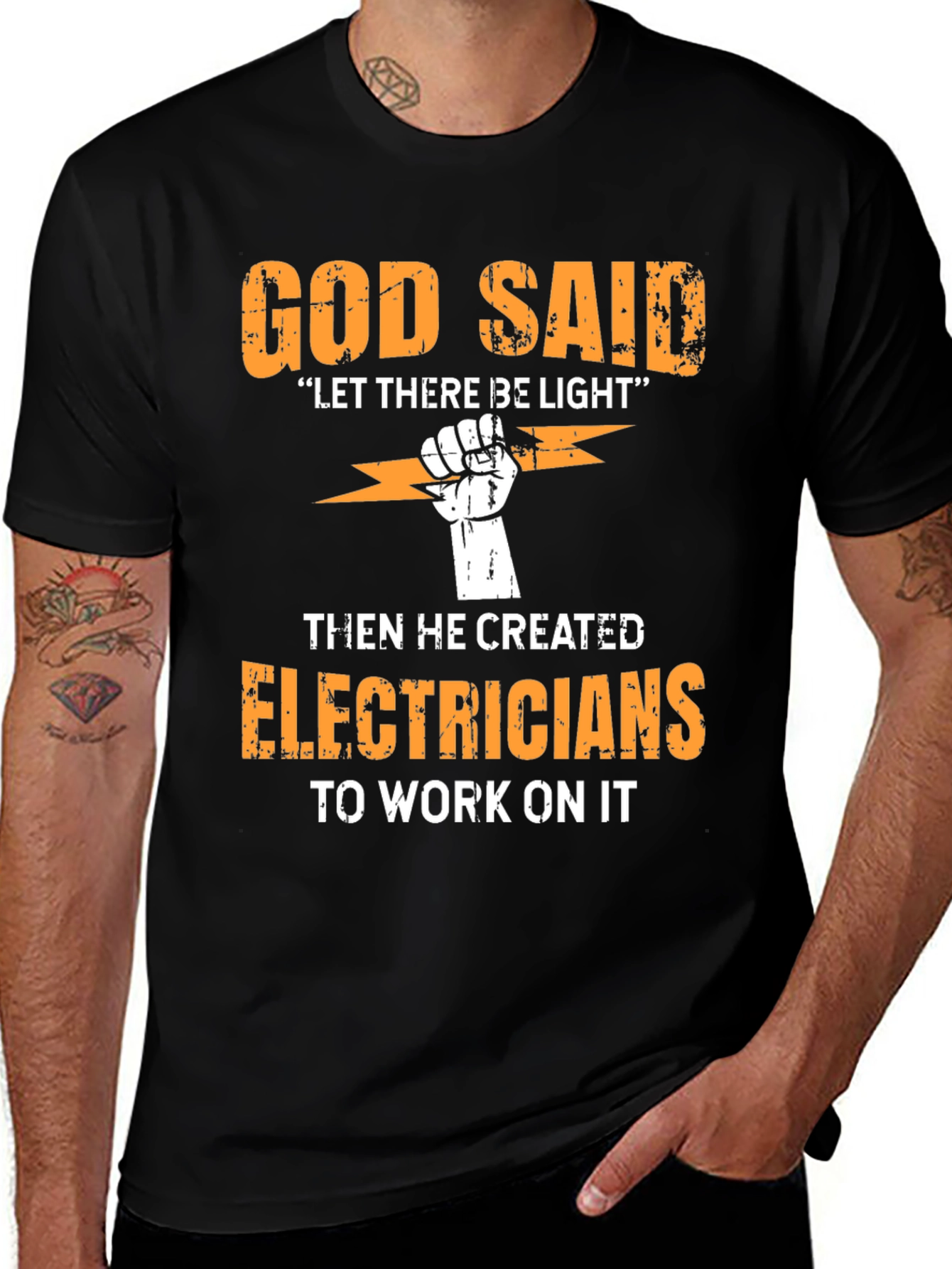 God Said Electrician T-Shirt