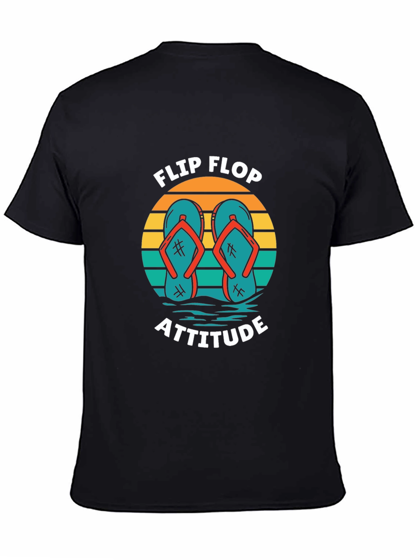 Flip Flop Attitude Graphic Tee - Black