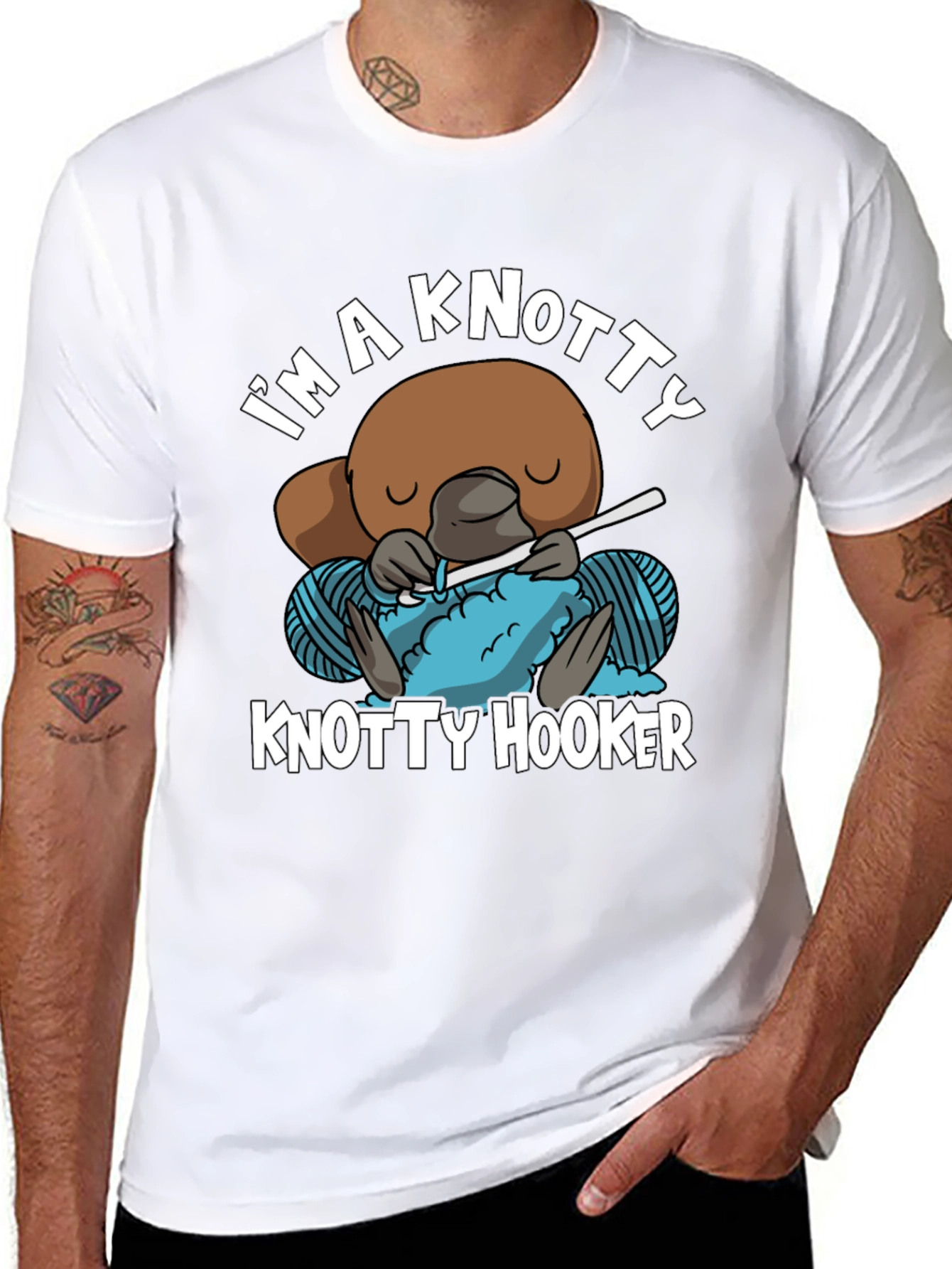 Knotty Hooker T-Shirt - Funny Crochet Tee