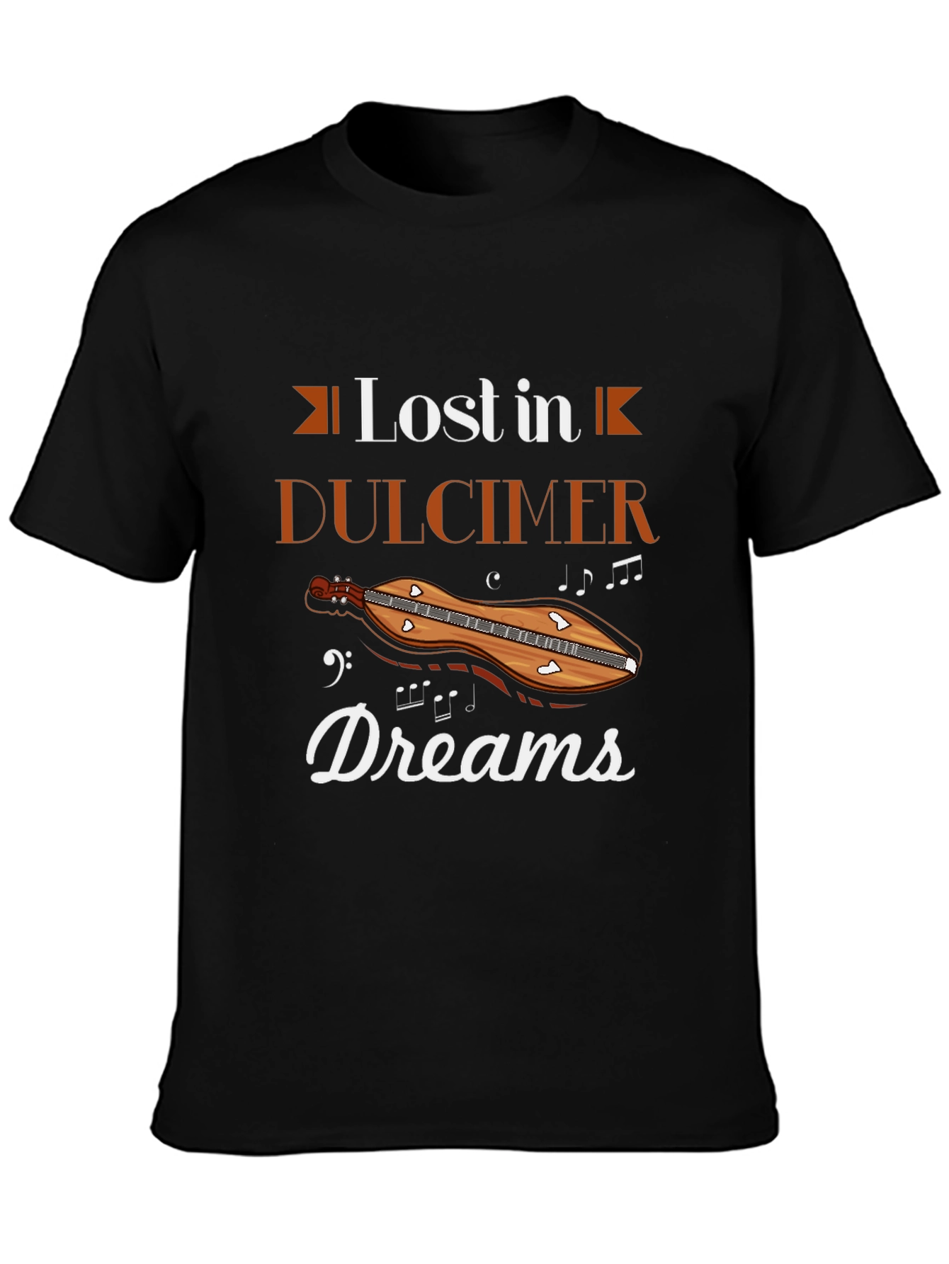 Lost in Dulcimer Dreams Black T-Shirt