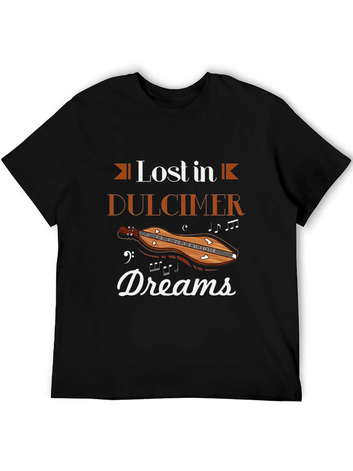 Lost in Dulcimer Dreams Black T-Shirt