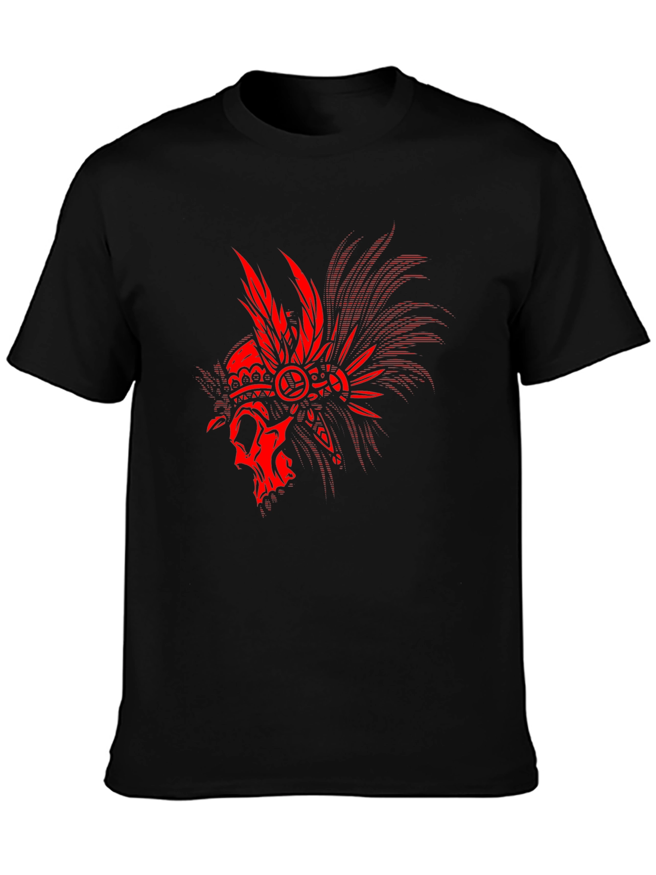 Skull Headdress Graphic Tee - Black