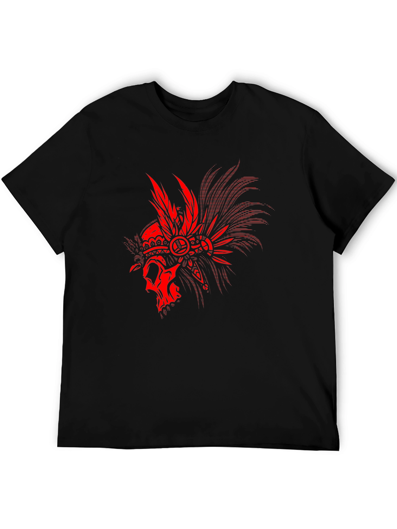 Skull Headdress Graphic Tee - Black