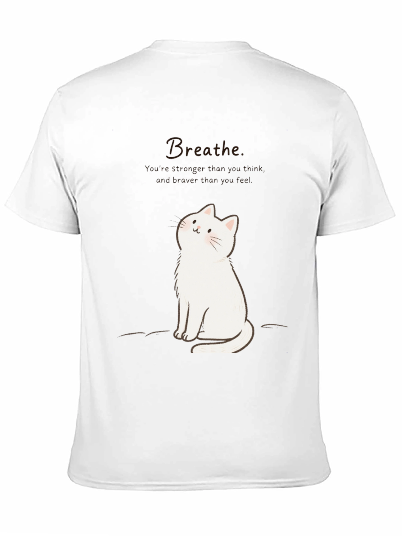 Breathe Cat Graphic T-Shirt - Relaxed Fit