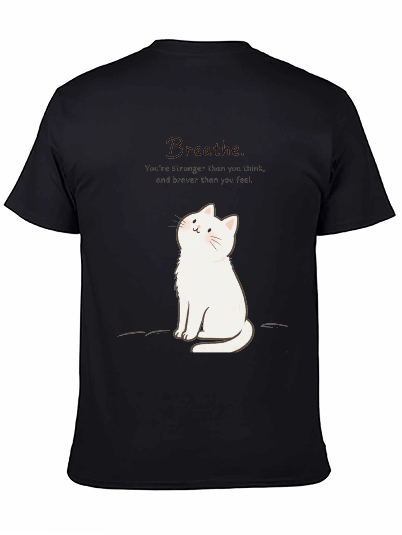 Breathe Cat Graphic T-Shirt - Relaxed Fit