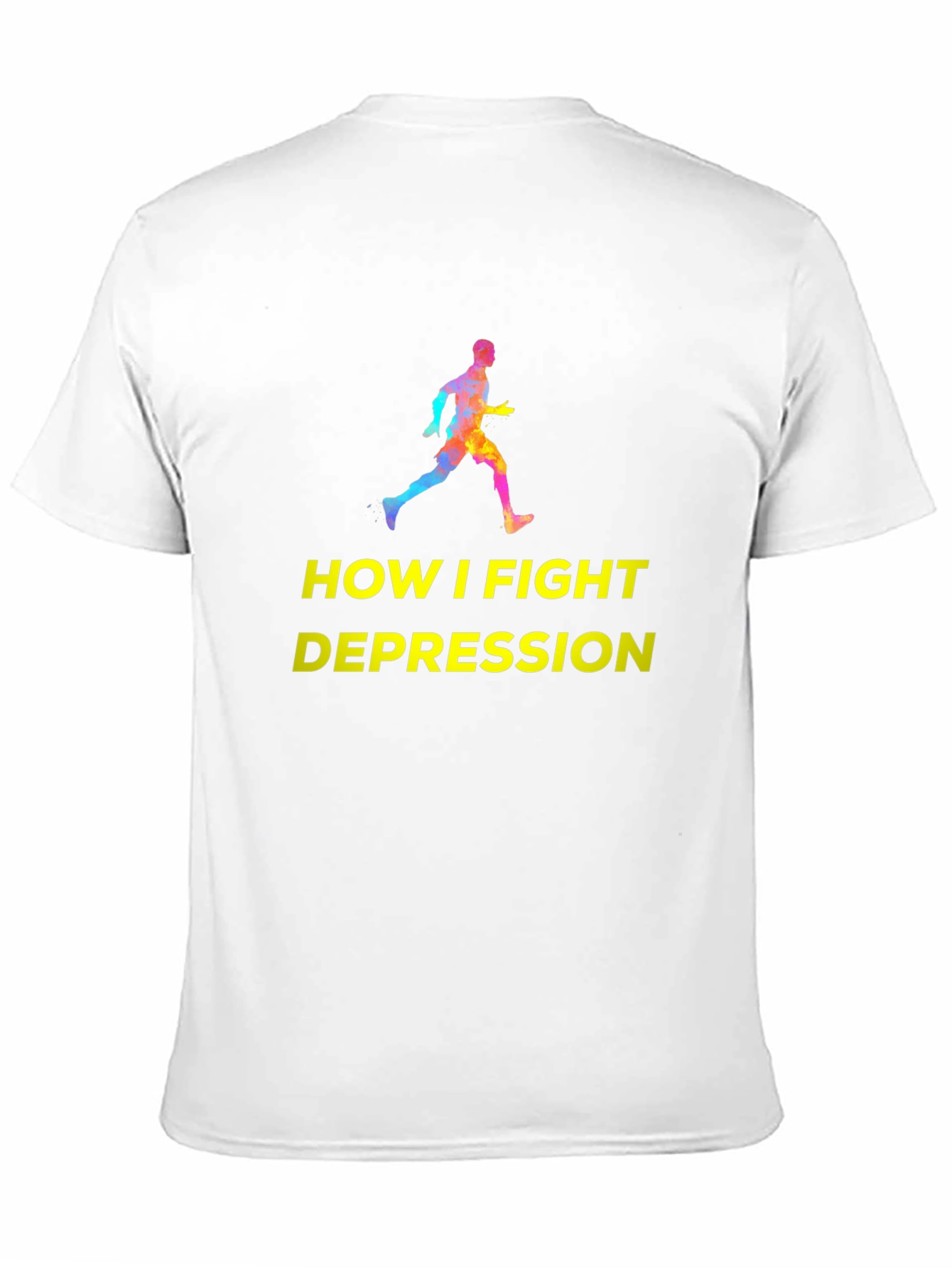 Fight Depression Graphic Tee - Running Silhouette