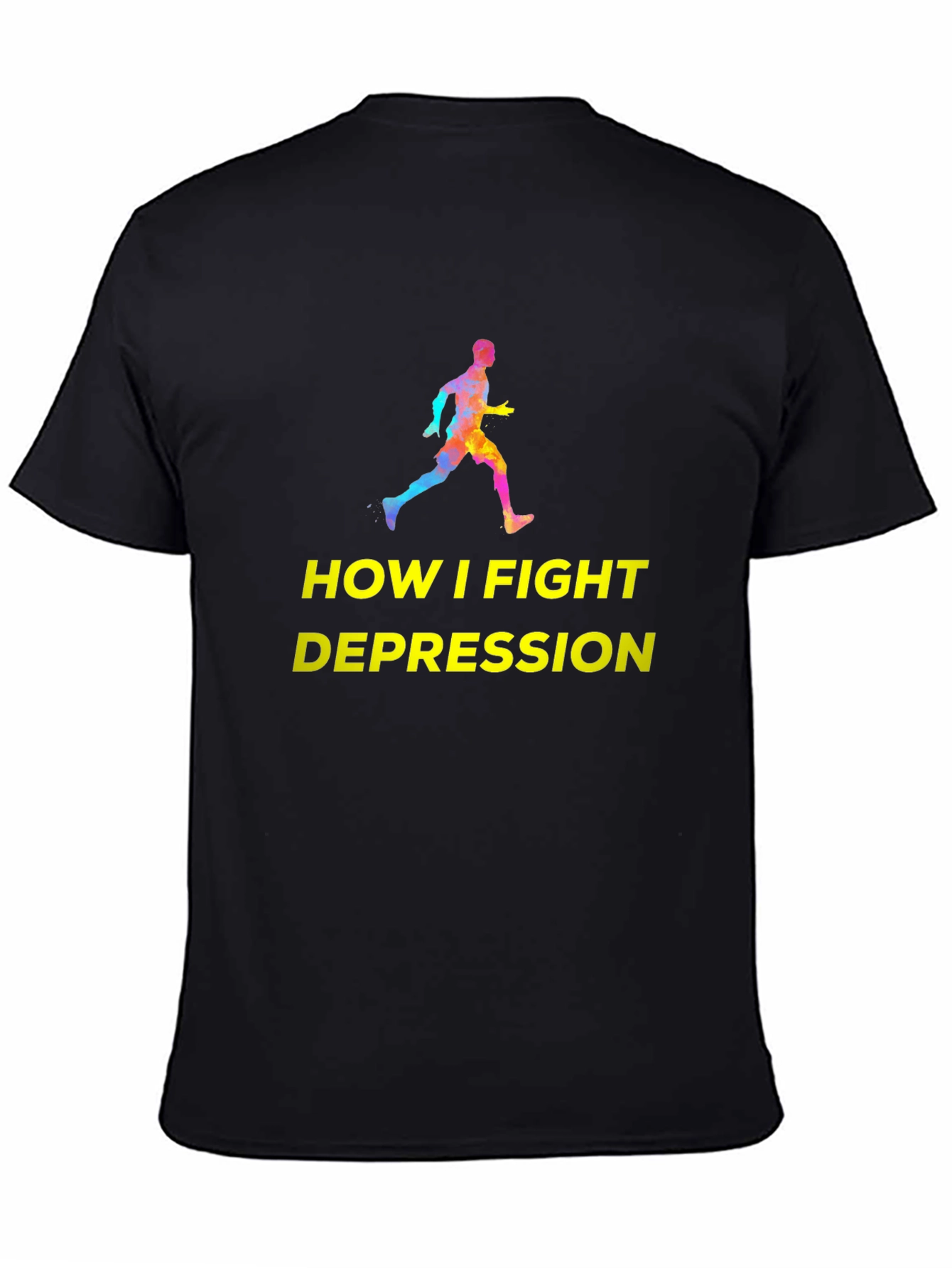 Fight Depression Graphic Tee - Running Silhouette