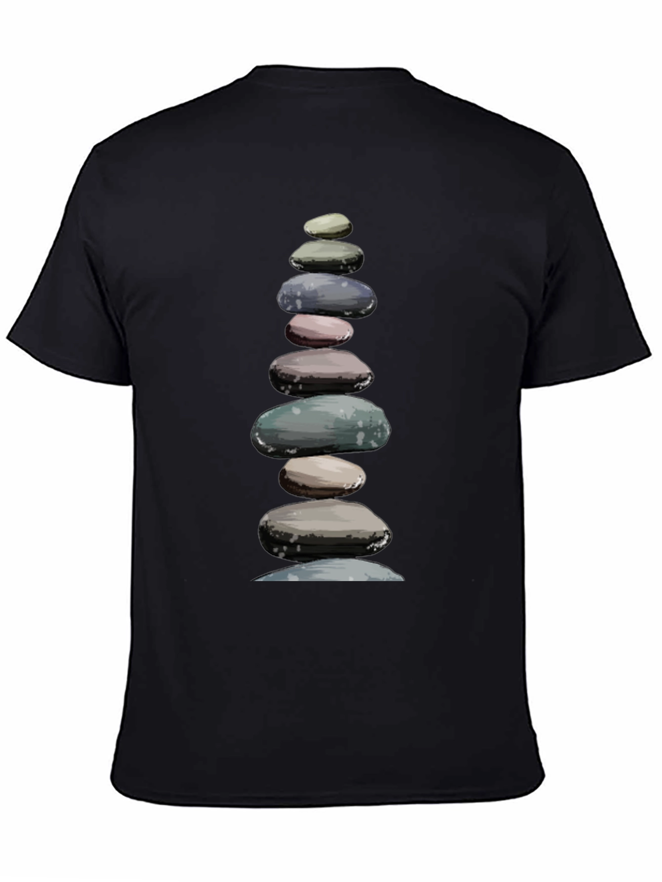 Stacked Stones T-Shirt - Zen Balance Design