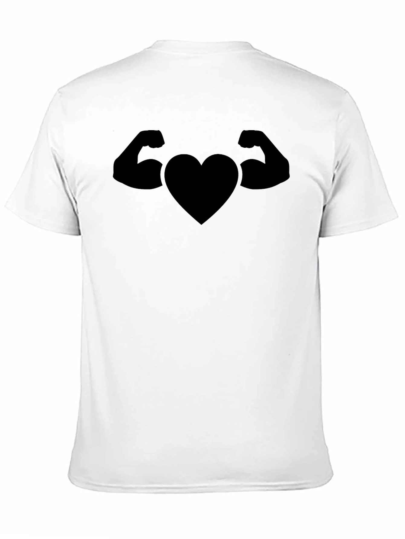 Heart Muscle Black T-Shirt Gym Love Fitness