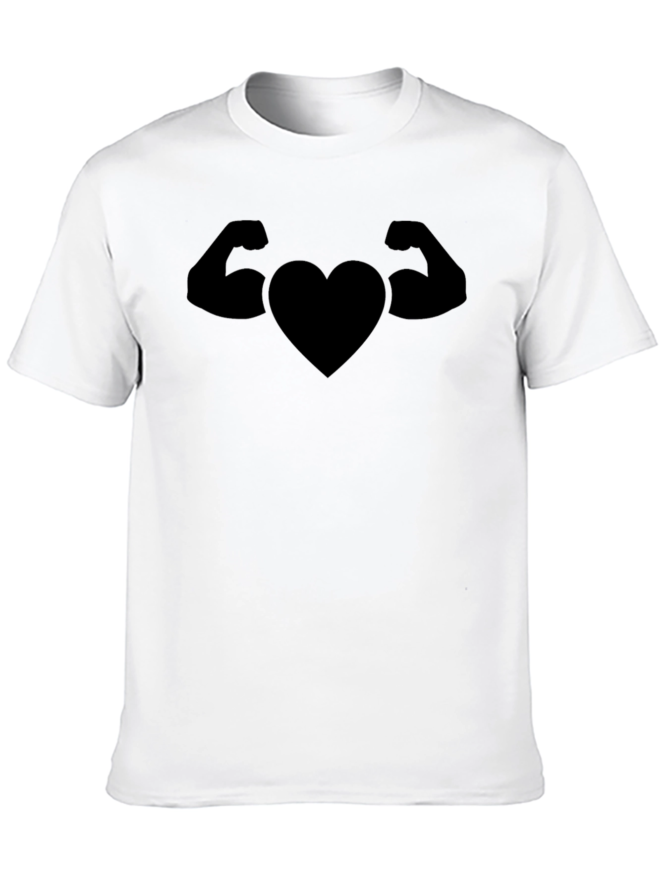 Heart Muscle Black T-Shirt Gym Love Fitness