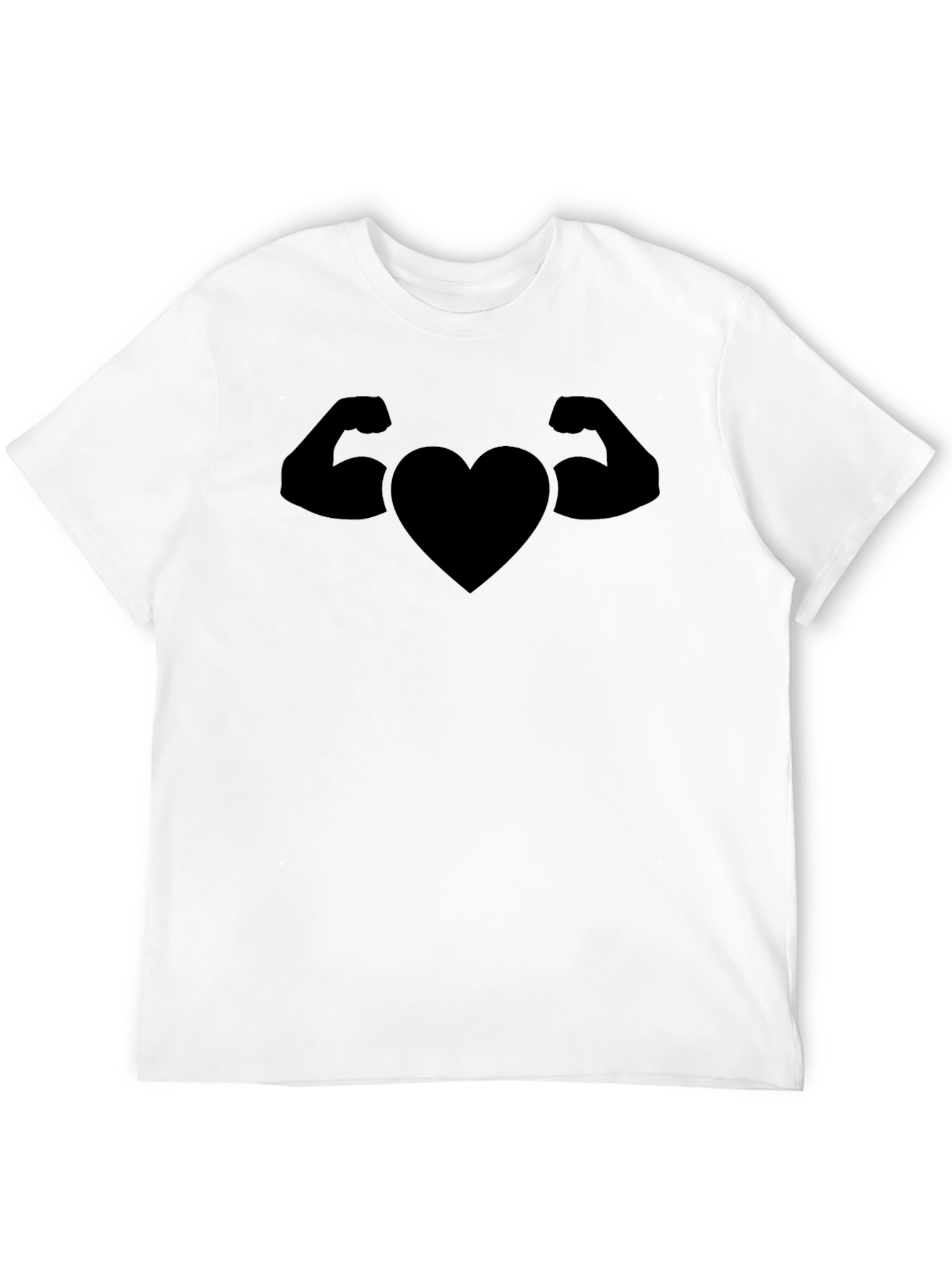 Heart Muscle Black T-Shirt Gym Love Fitness