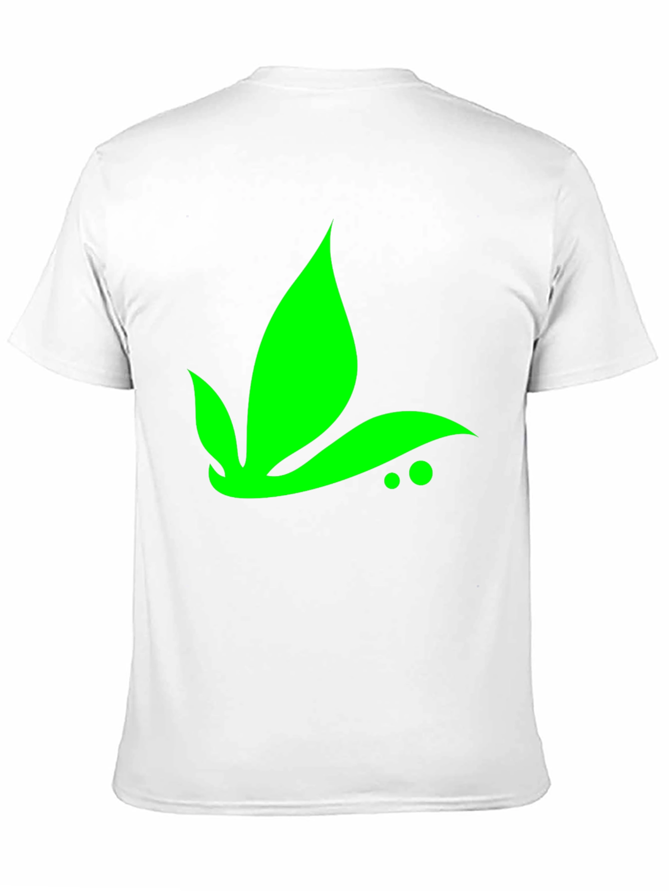 Green Leaf Graphic Tee - Black Casual T-Shirt