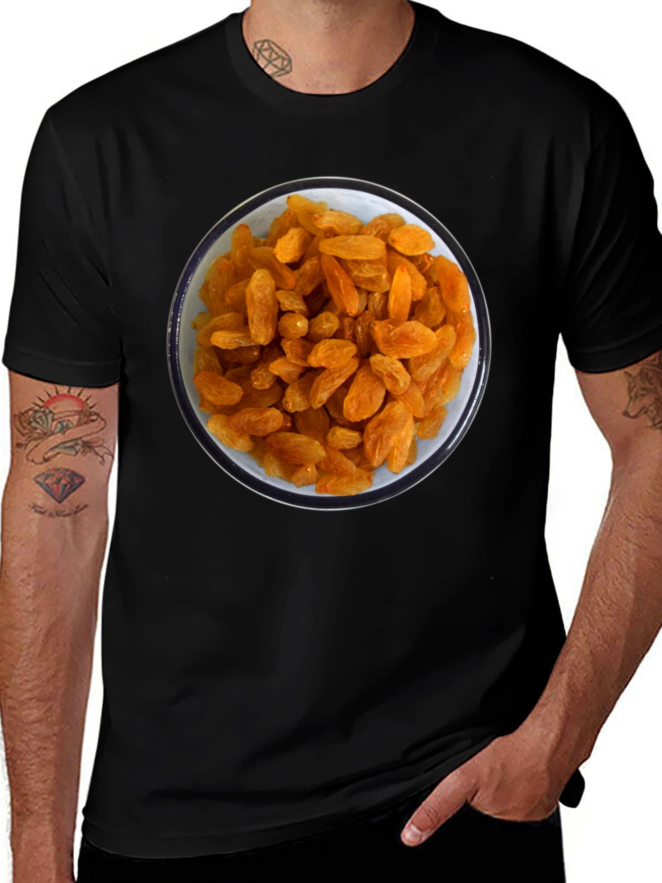 Raisin Bowl Graphic Tee - Unique Foodie T-Shirt