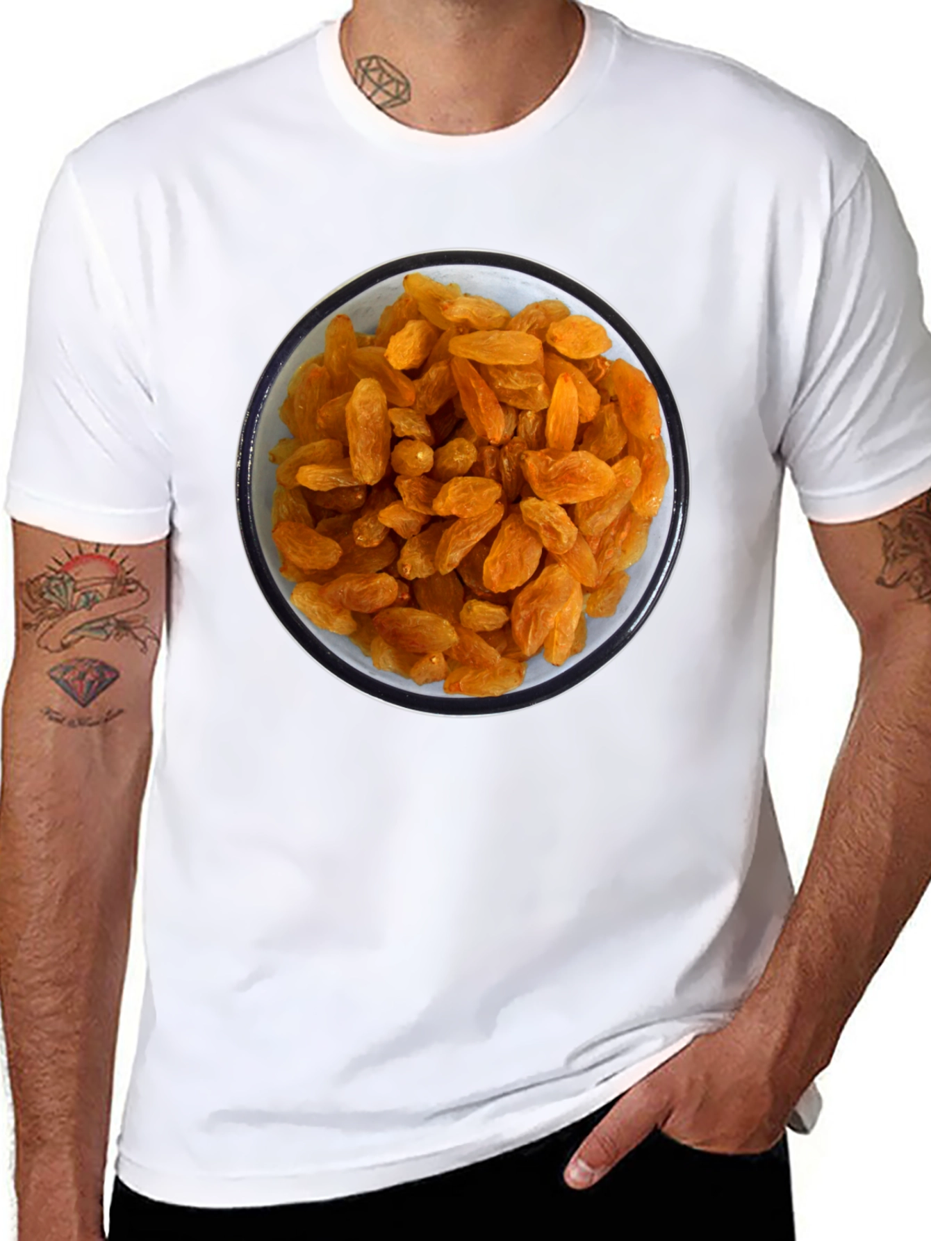 Raisin Bowl Graphic Tee - Unique Foodie T-Shirt