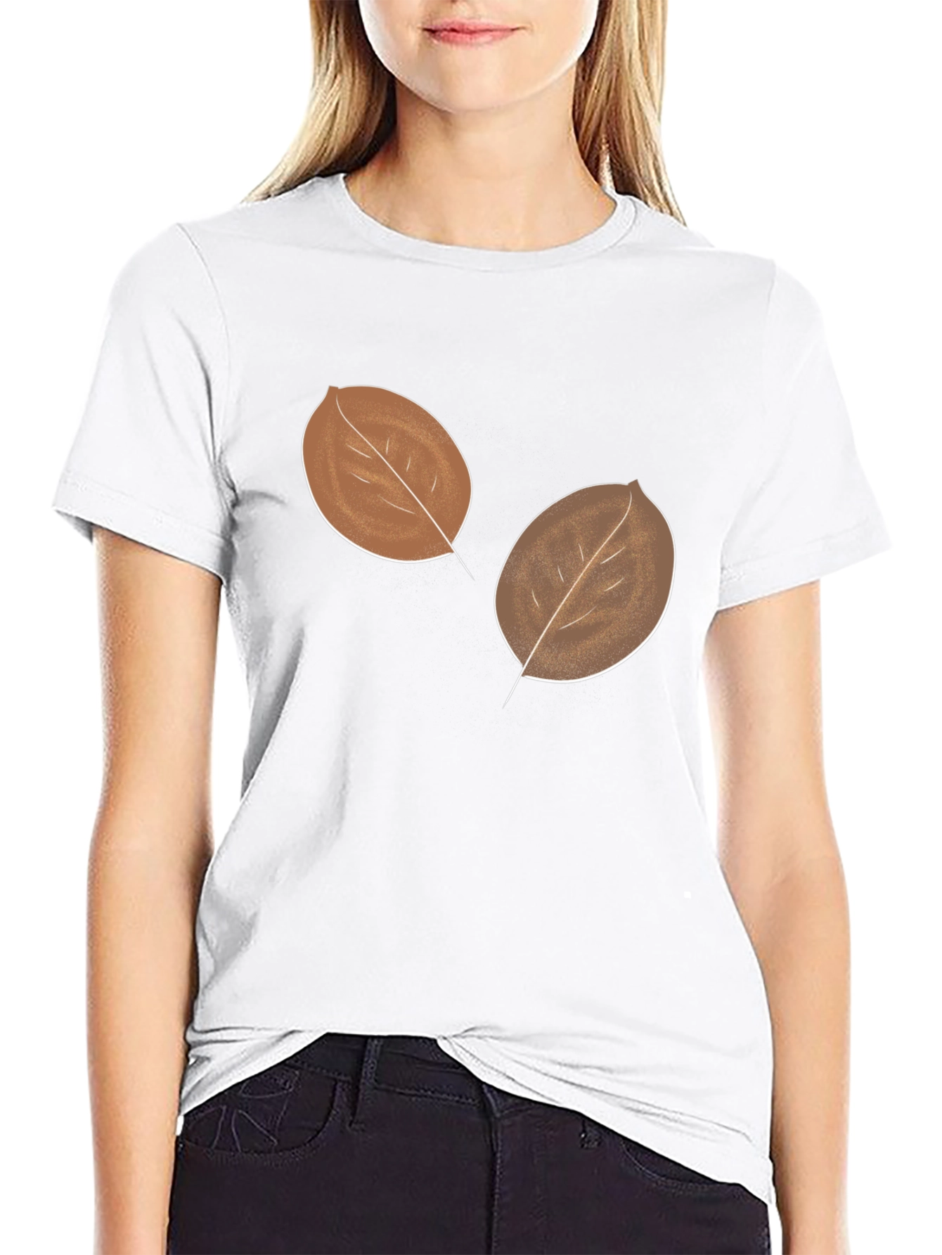 Mens Leaf Graphic Black T-Shirt