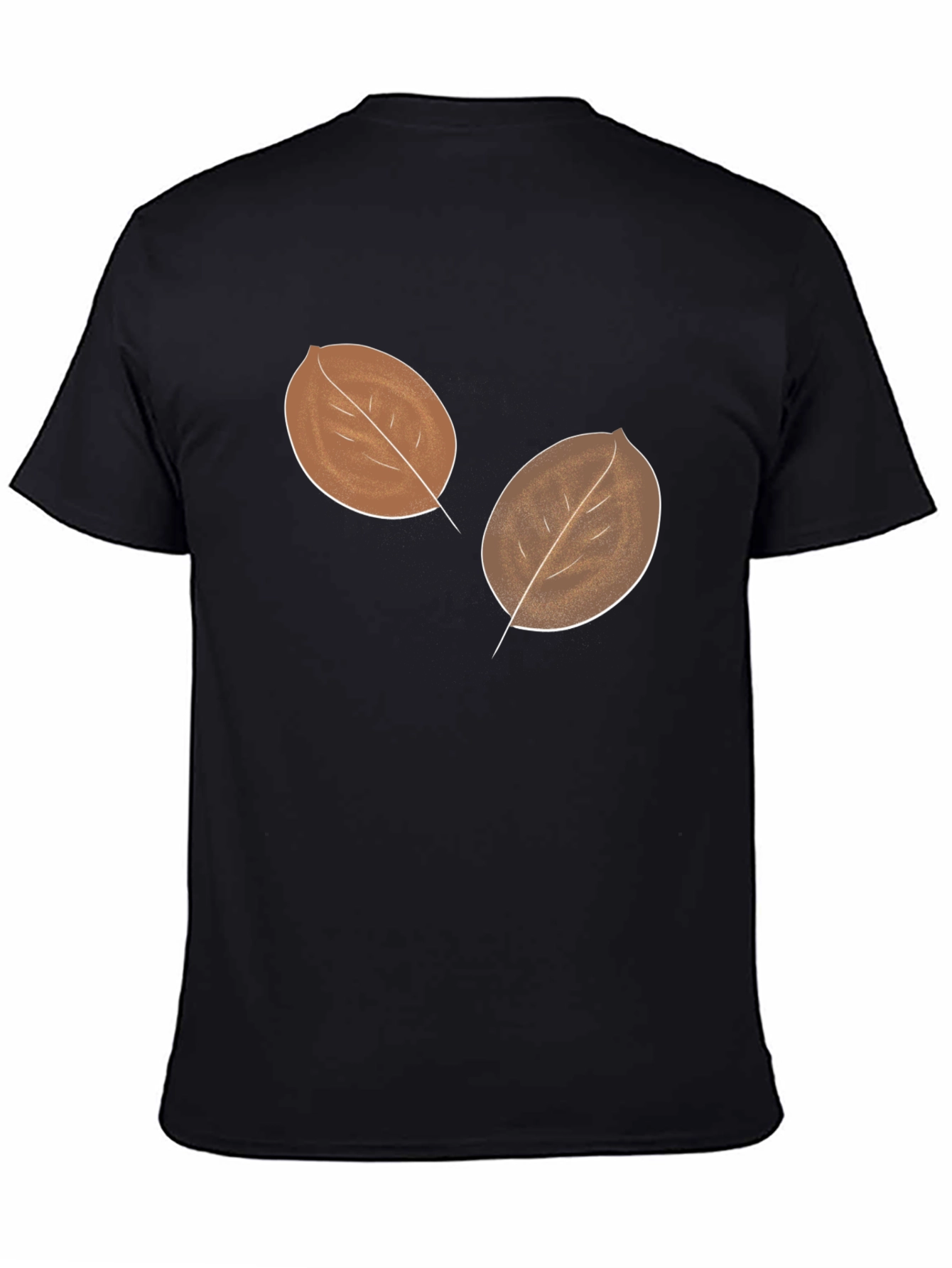 Mens Leaf Graphic Black T-Shirt