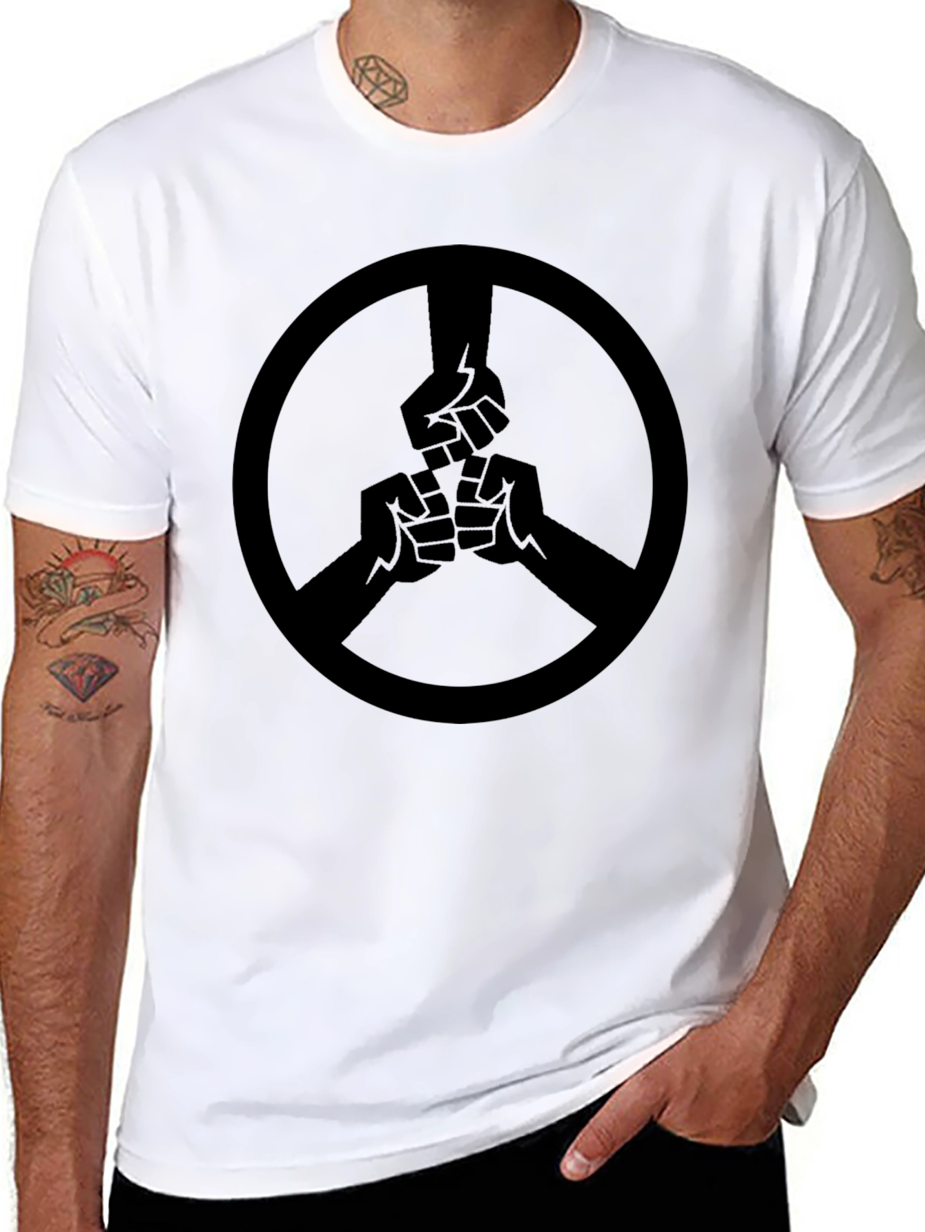 Unity Fist Circle Black T-Shirt