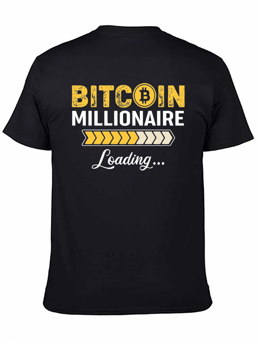 Bitcoin Millionaire Loading Black T-Shirt