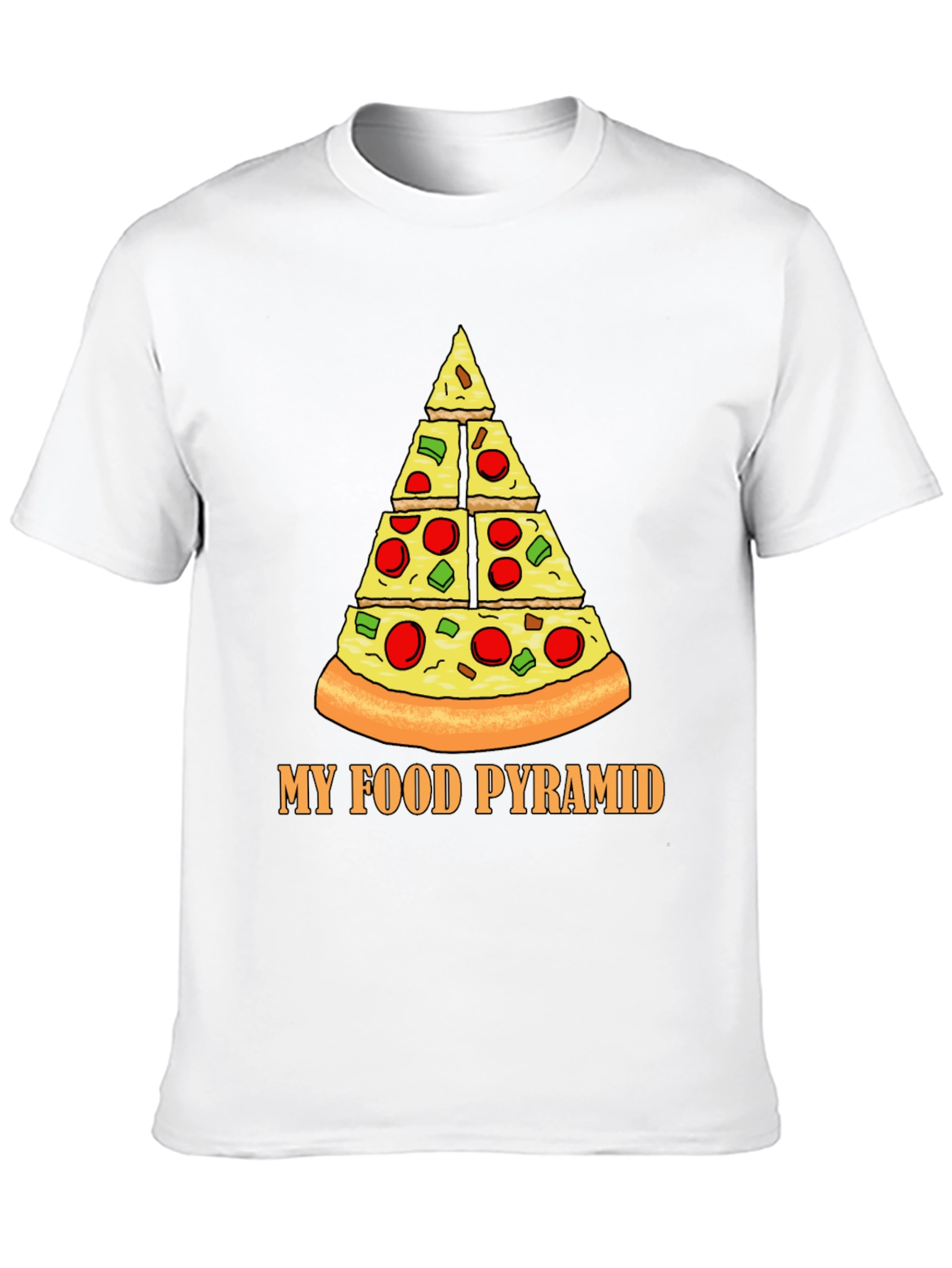 Pizza Food Pyramid T-Shirt - Funny Graphic Tee