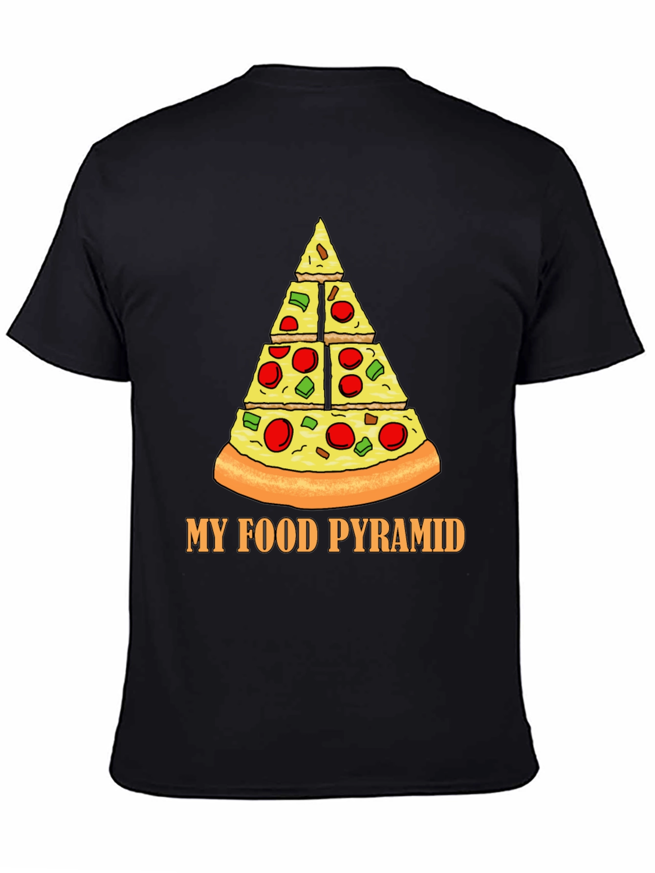 Pizza Food Pyramid T-Shirt - Funny Graphic Tee