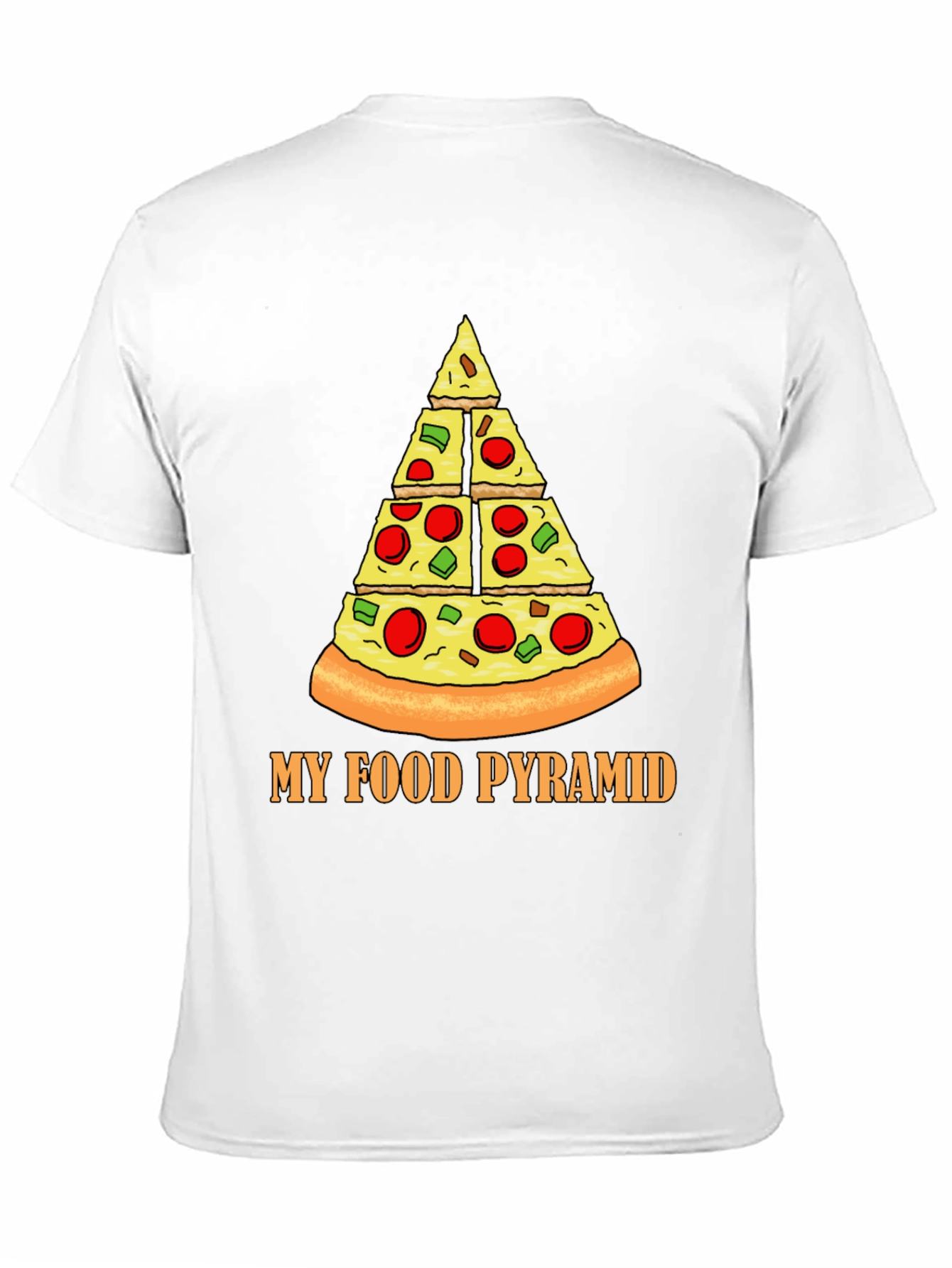 Pizza Food Pyramid T-Shirt - Funny Graphic Tee
